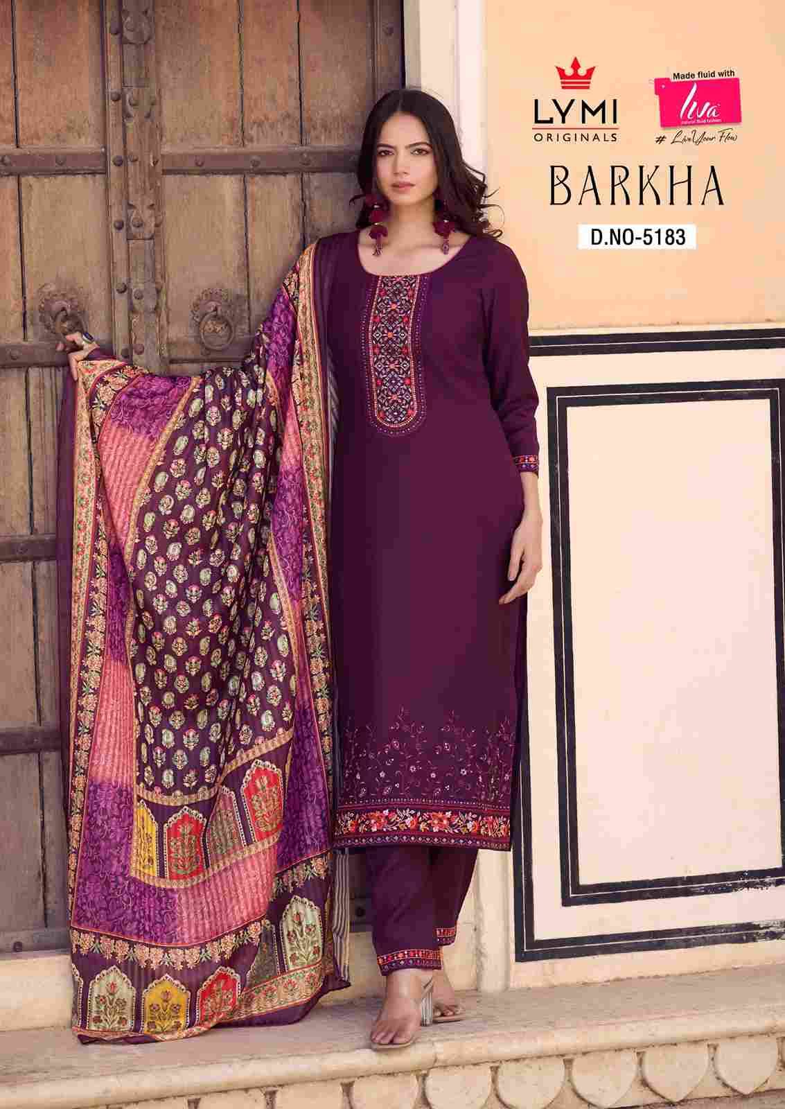 Barkha By Lymi Originals 5181 To 5184 Series Designer Stylish Fancy Colorful Beautiful Party Wear & Ethnic Wear Collection Viscose Embroidered Dresses At Wholesale Price