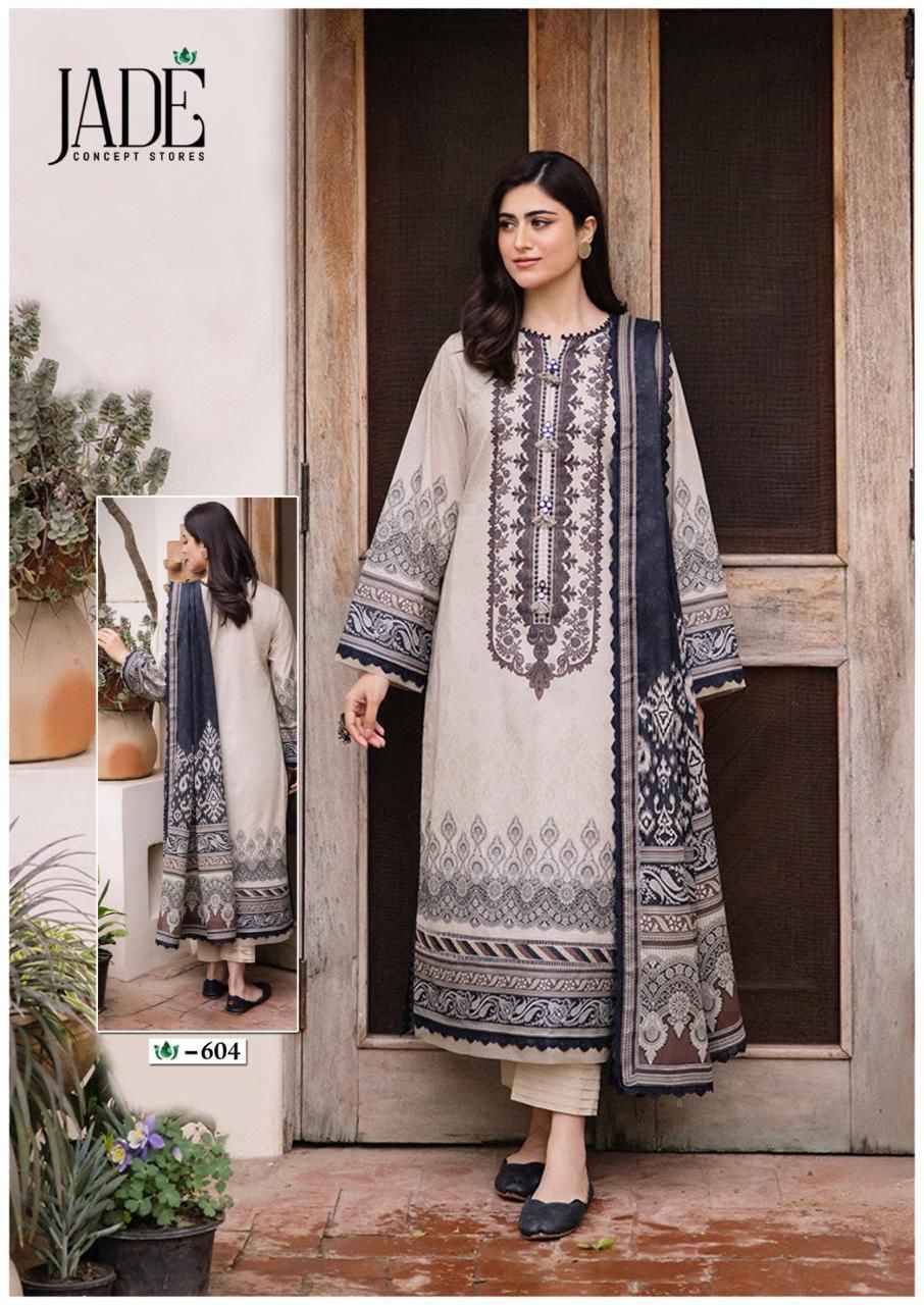 Crimson Vol-6 By Jade 601 To 606 Series Beautiful Festive Suits Stylish Fancy Colorful Casual Wear & Ethnic Wear Pure Lawn Digital Print Dresses At Wholesale Price