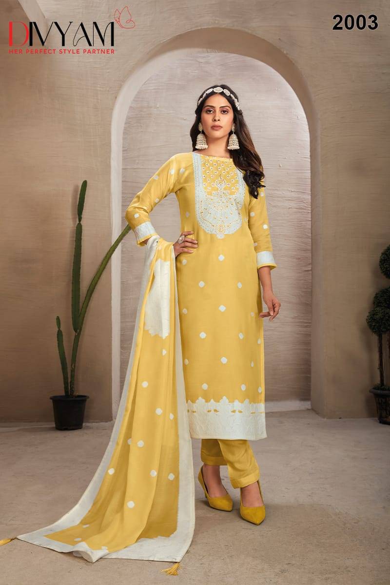 Imroz By Divyam 2001 To 2006 Series Beautiful Festive Suits Colorful Stylish Fancy Casual Wear & Ethnic Wear Organza Jacquard Embroidered Dresses At Wholesale Price