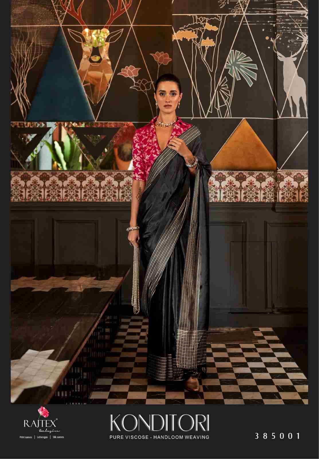 Konditori By Raj Tex 385001 To 385006 Series Indian Traditional Wear Collection Beautiful Stylish Fancy Colorful Party Wear & Occasional Wear Handloom Silk Sarees At Wholesale Price