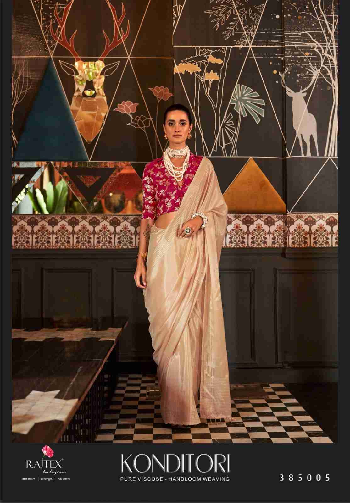 Konditori By Raj Tex 385001 To 385006 Series Indian Traditional Wear Collection Beautiful Stylish Fancy Colorful Party Wear & Occasional Wear Handloom Silk Sarees At Wholesale Price