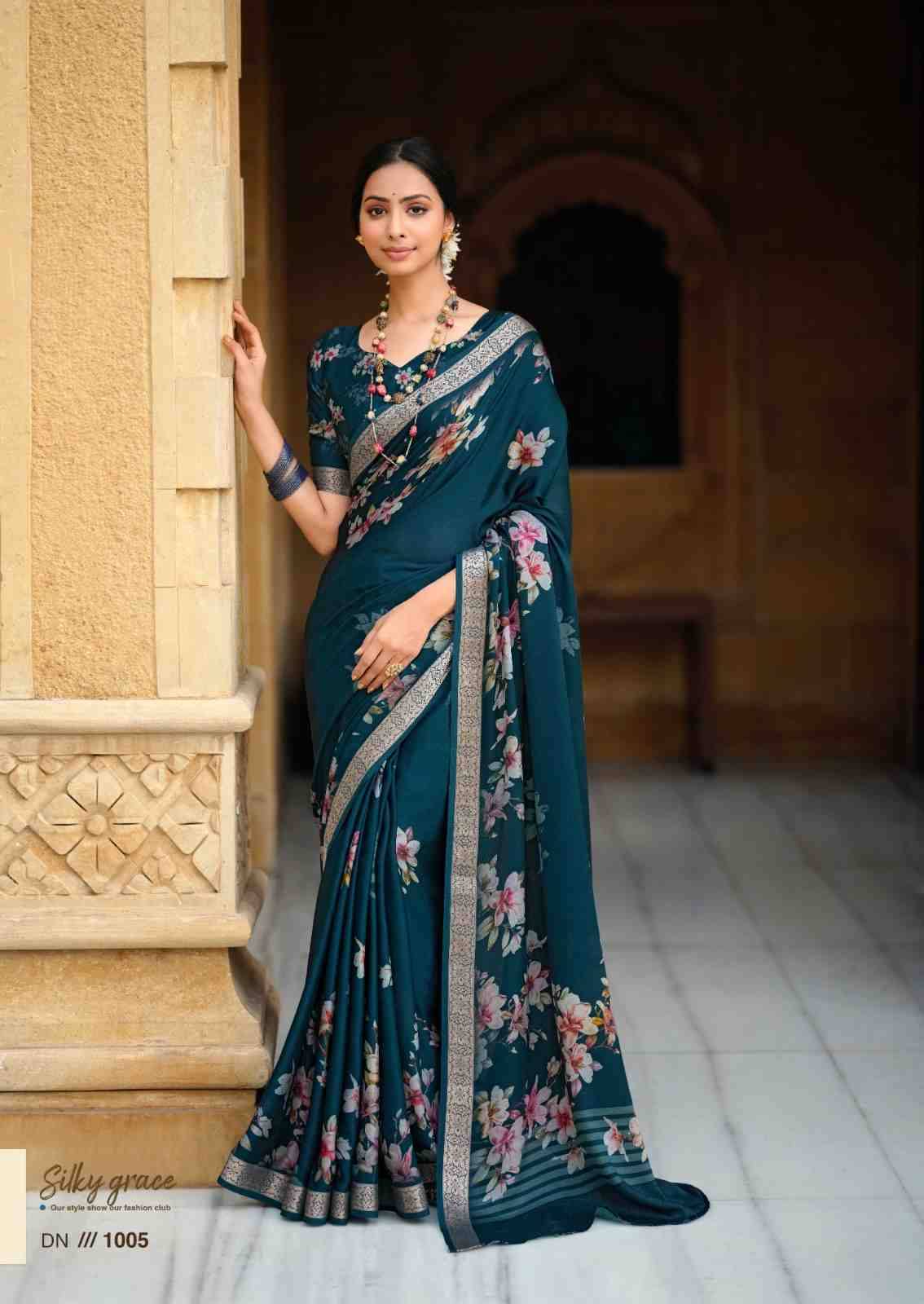 Sahar By SR 1001 To 1010 Series Indian Traditional Wear Collection Beautiful Stylish Fancy Colorful Party Wear & Occasional Wear Viscose Satin Sarees At Wholesale Price