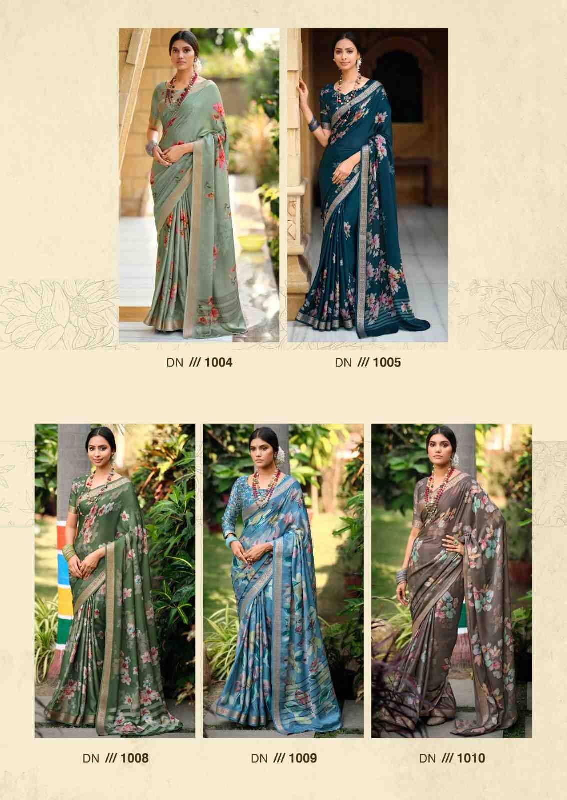 Sahar By SR 1001 To 1010 Series Indian Traditional Wear Collection Beautiful Stylish Fancy Colorful Party Wear & Occasional Wear Viscose Satin Sarees At Wholesale Price