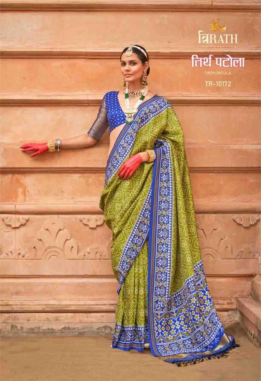 Tirth Patola By Trirath 10172 To 10180 Series Indian Traditional Wear Collection Beautiful Stylish Fancy Colorful Party Wear & Occasional Wear Viscose Silk Sarees At Wholesale Price