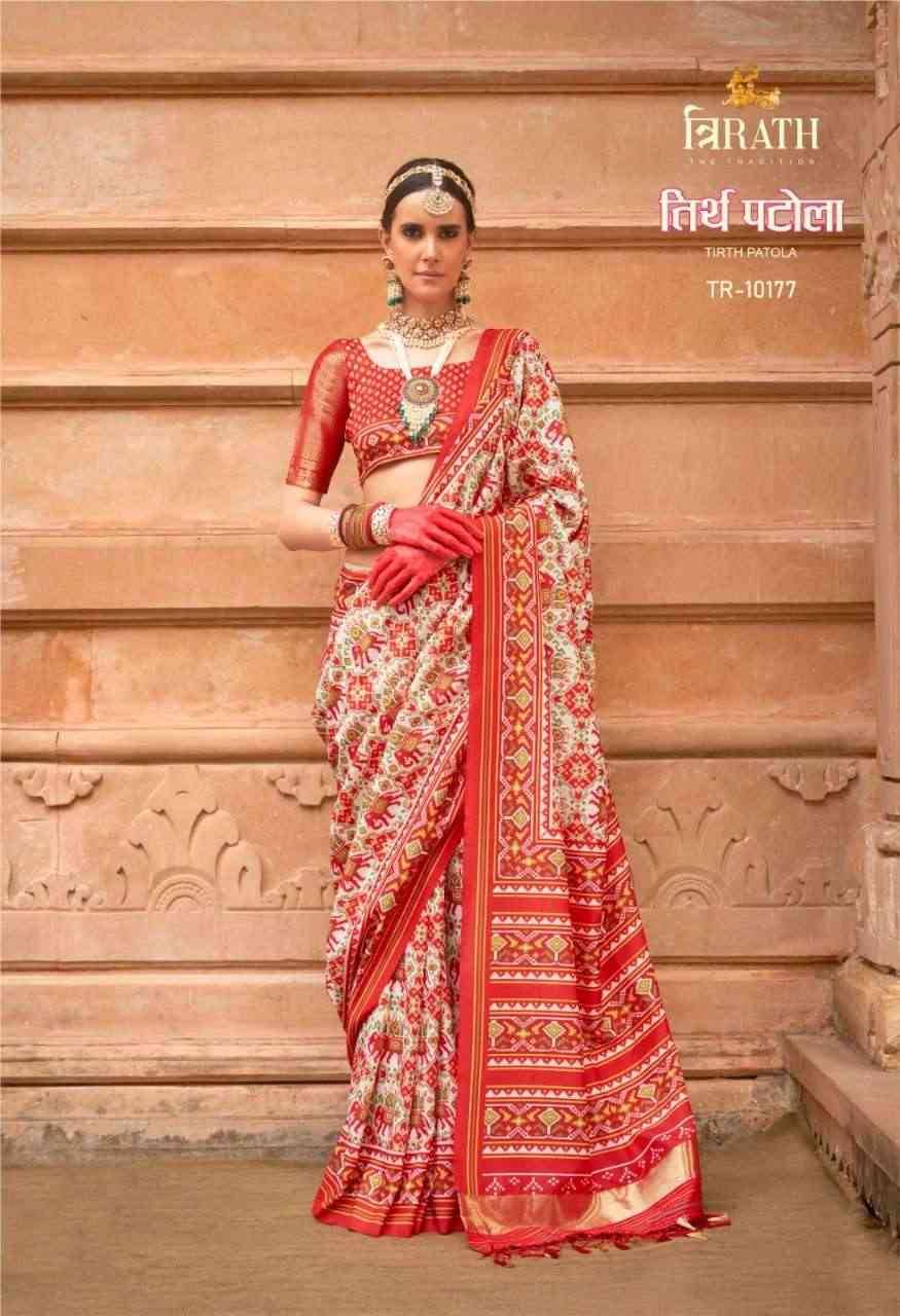 Tirth Patola By Trirath 10172 To 10180 Series Indian Traditional Wear Collection Beautiful Stylish Fancy Colorful Party Wear & Occasional Wear Viscose Silk Sarees At Wholesale Price