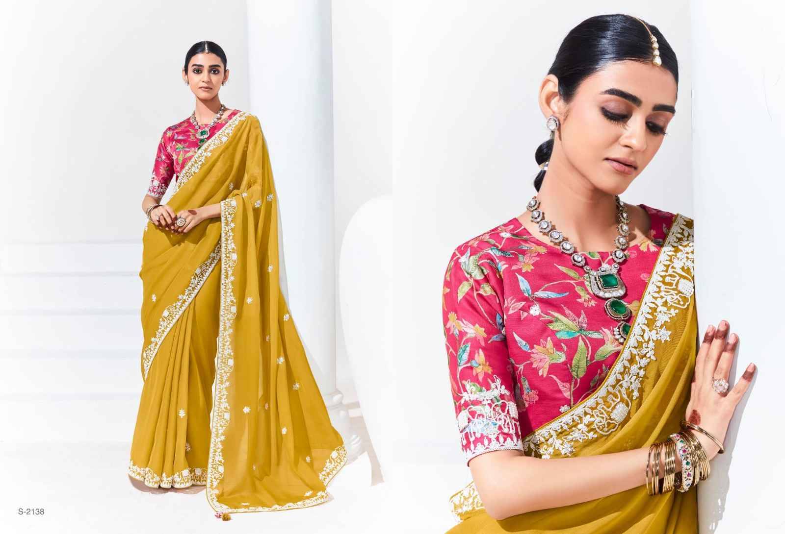 Rangat By Kimora Fashion 2131 To 2141 Series Indian Traditional Wear Collection Beautiful Stylish Fancy Colorful Party Wear & Occasional Wear Organza Sarees At Wholesale Price