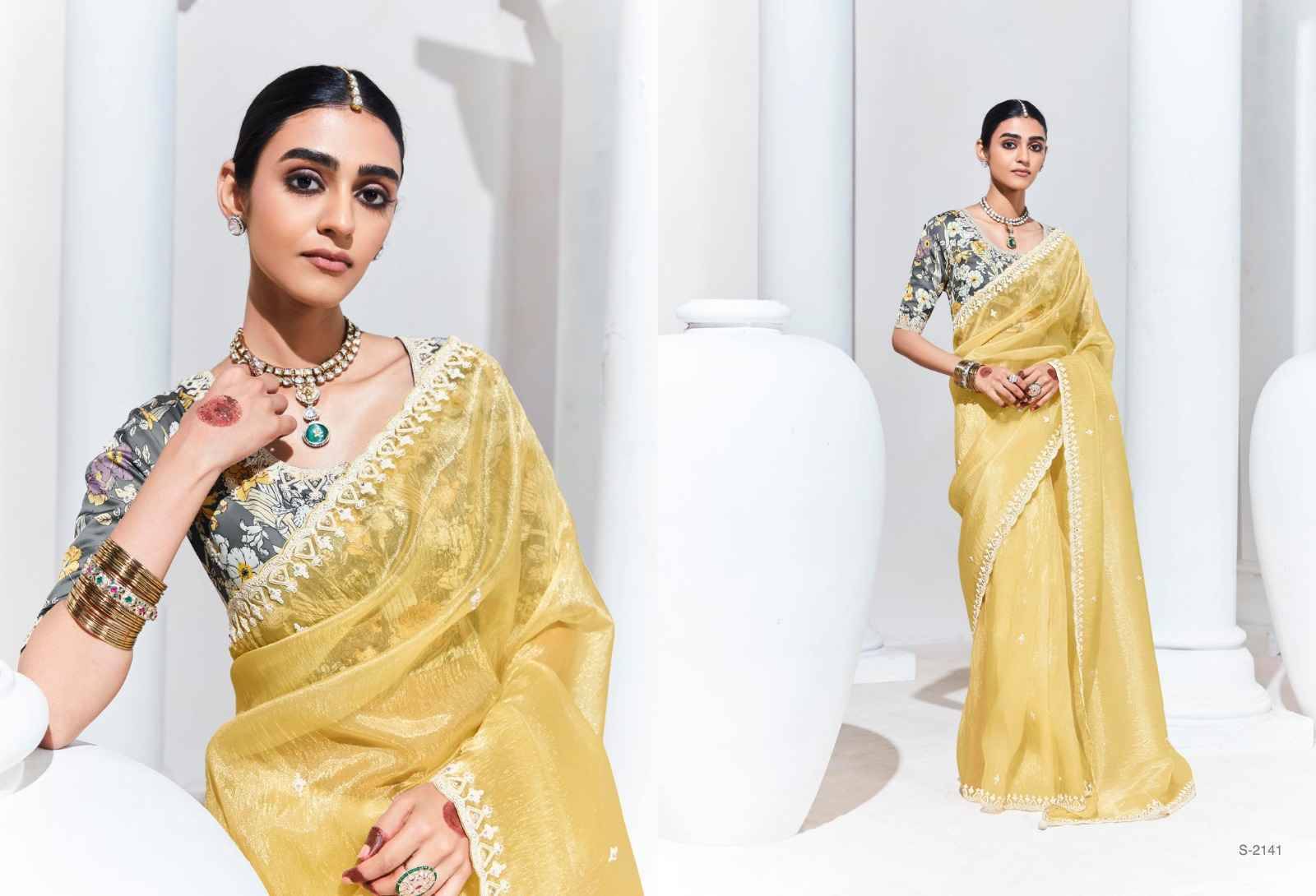 Rangat By Kimora Fashion 2131 To 2141 Series Indian Traditional Wear Collection Beautiful Stylish Fancy Colorful Party Wear & Occasional Wear Organza Sarees At Wholesale Price