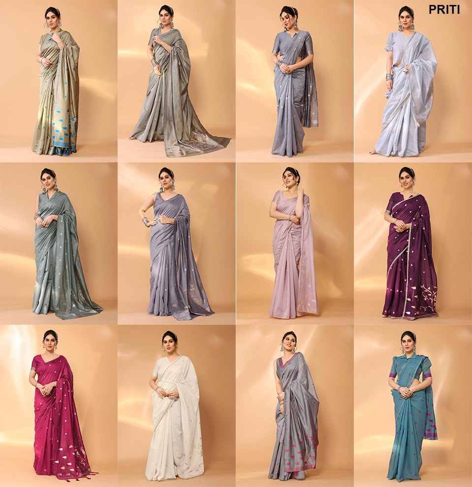 Priti By Divyam 155 To 166 Series Indian Traditional Wear Collection Beautiful Stylish Fancy Colorful Party Wear & Occasional Wear Chanderi Silk Sarees At Wholesale Price