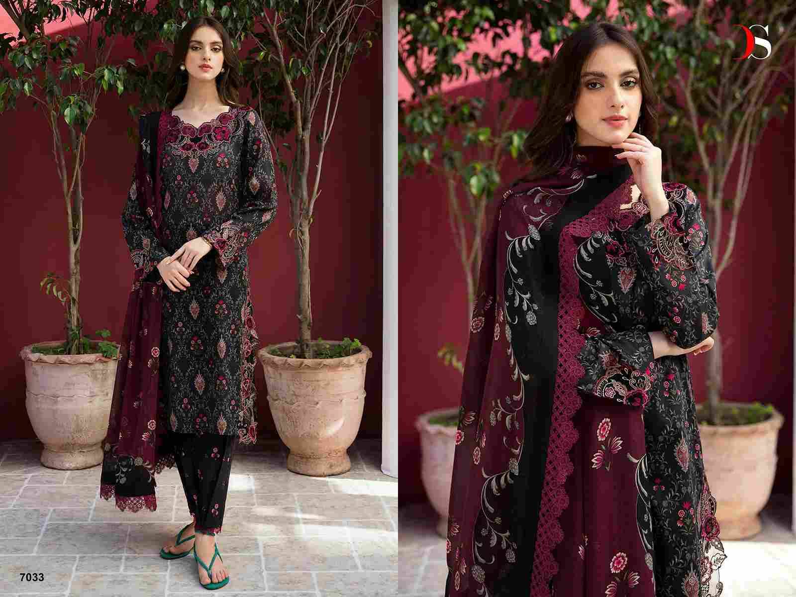 Ramsha Rangrez Luxury Lawn-24 Vol-3 By Deepsy Suits 7031 To 7036 Series Designer Pakistani Suits Beautiful Stylish Fancy Colorful Party Wear & Occasional Wear Pure Cotton Dresses At Wholesale Price