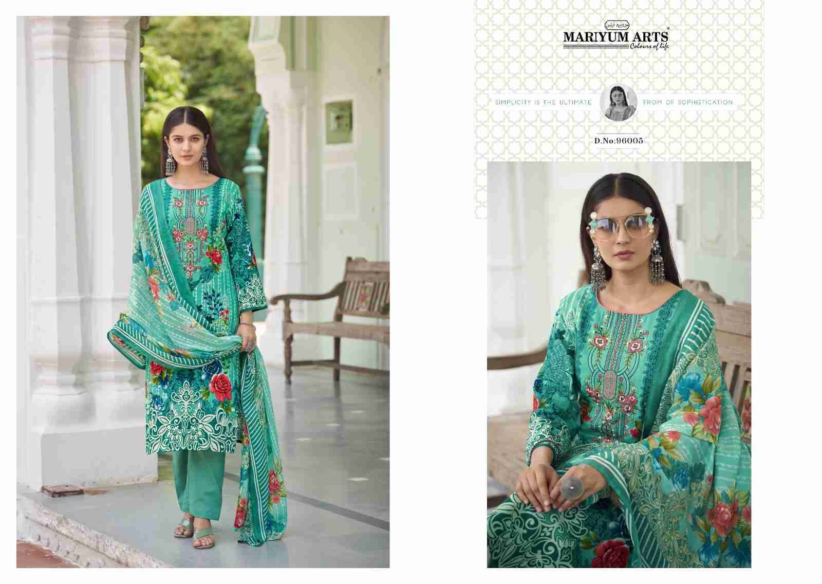 Mahfoozah By Mariyum Arts 96001 To 96006 Series Beautiful Festive Suits Stylish Fancy Colorful Casual Wear & Ethnic Wear Cambric Cotton Print Dresses At Wholesale Price