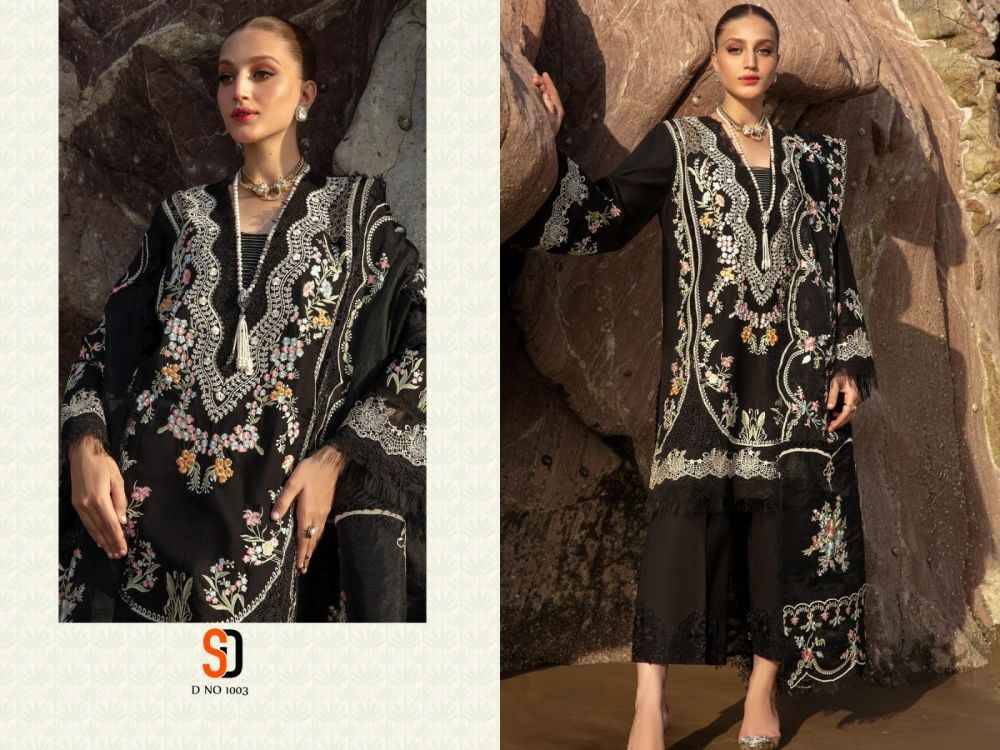 Crimson Black Collection By Shraddha Designer 1001 To 1004 Series Designer Pakistani Suits Beautiful Stylish Fancy Colorful Party Wear & Occasional Wear Pure Cotton Embroidered Dresses At Wholesale Price