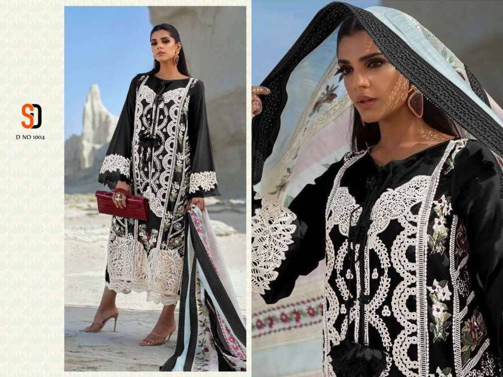 Crimson Black Collection By Shraddha Designer 1001 To 1004 Series Designer Pakistani Suits Beautiful Stylish Fancy Colorful Party Wear & Occasional Wear Pure Cotton Embroidered Dresses At Wholesale Price