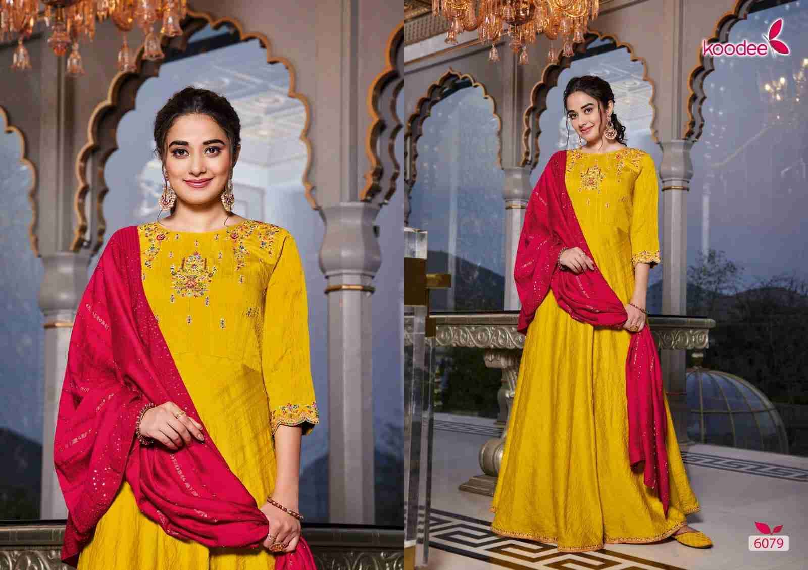 Sundra Vol-3 By Koodee 6079 To 6084 Series Beautiful Stylish Fancy Colorful Casual Wear & Ethnic Wear Viscose Gowns With Dupatta At Wholesale Price