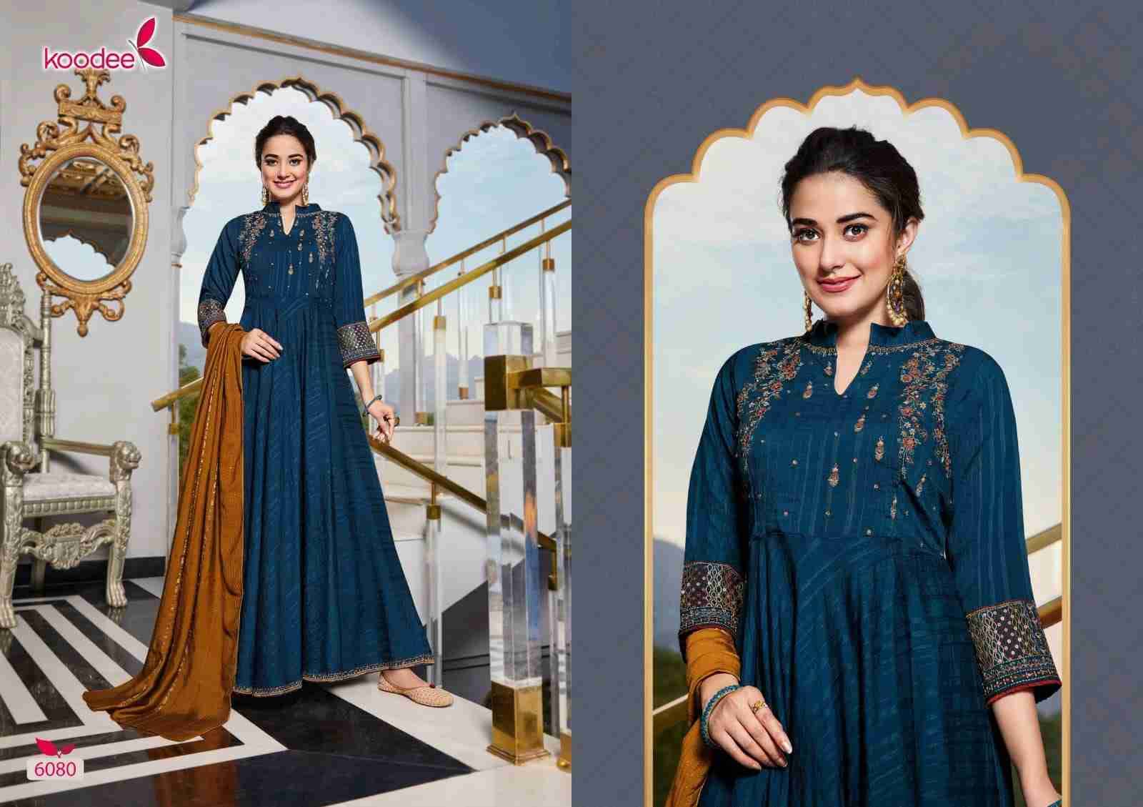 Sundra Vol-3 By Koodee 6079 To 6084 Series Beautiful Stylish Fancy Colorful Casual Wear & Ethnic Wear Viscose Gowns With Dupatta At Wholesale Price