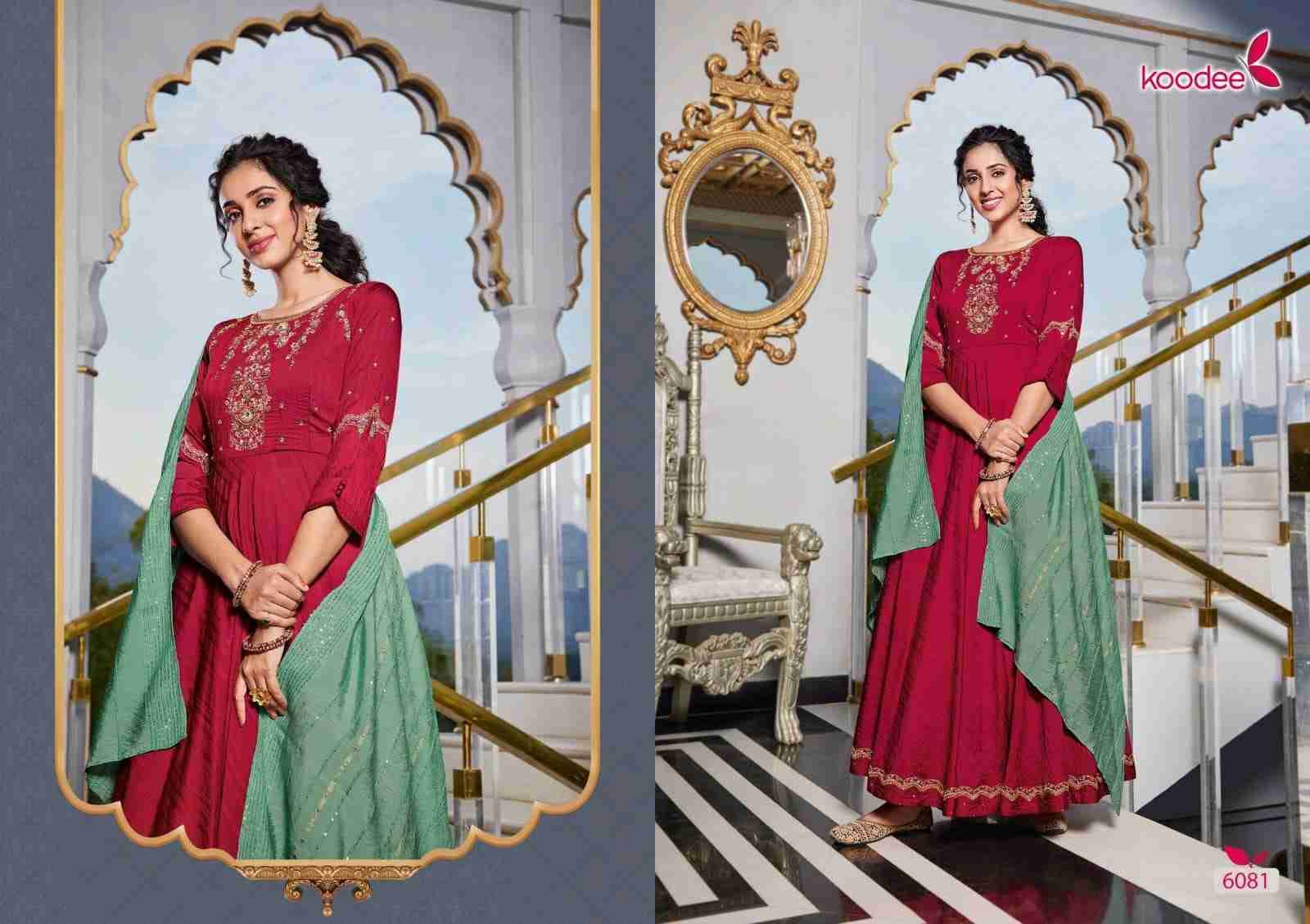 Sundra Vol-3 By Koodee 6079 To 6084 Series Beautiful Stylish Fancy Colorful Casual Wear & Ethnic Wear Viscose Gowns With Dupatta At Wholesale Price