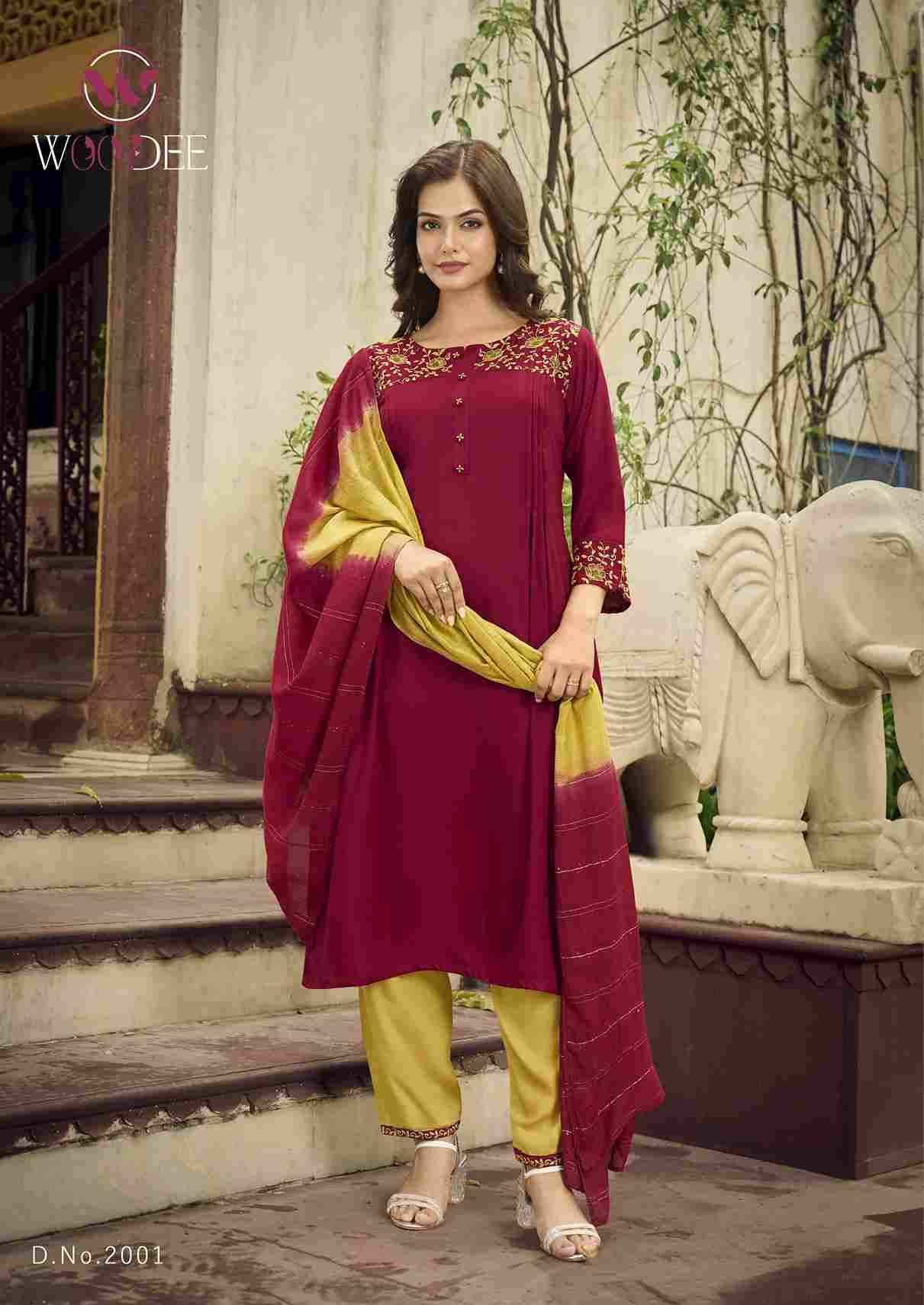 Golden Pearl Vol-2 By Woodee 2001 To 2006 Series Beautiful Stylish Festive Suits Fancy Colorful Casual Wear & Ethnic Wear & Ready To Wear Rayon Embroidered Dresses At Wholesale Price