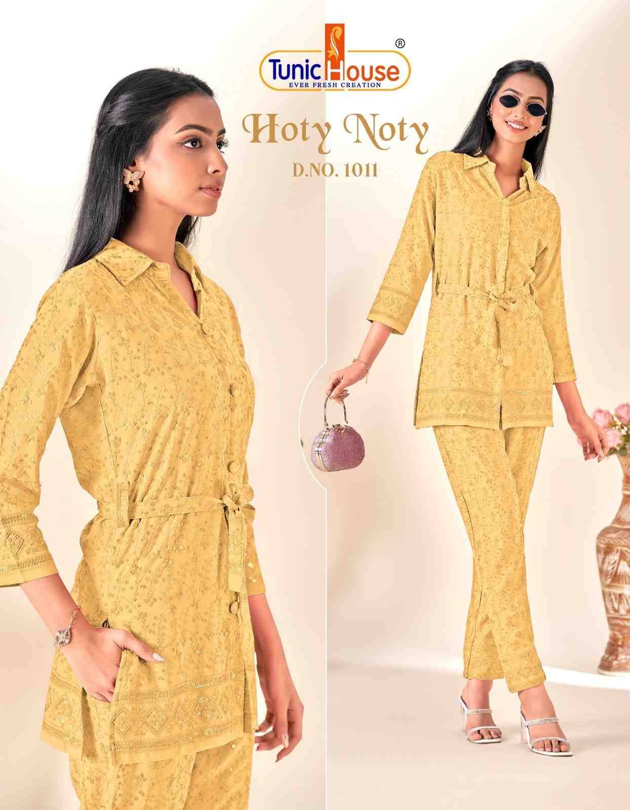 Hoty Noty By Tunic House Designer Stylish Fancy Colorful Beautiful Party Wear & Ethnic Wear Collection Viscose Rayon Co-Ord At Wholesale Price