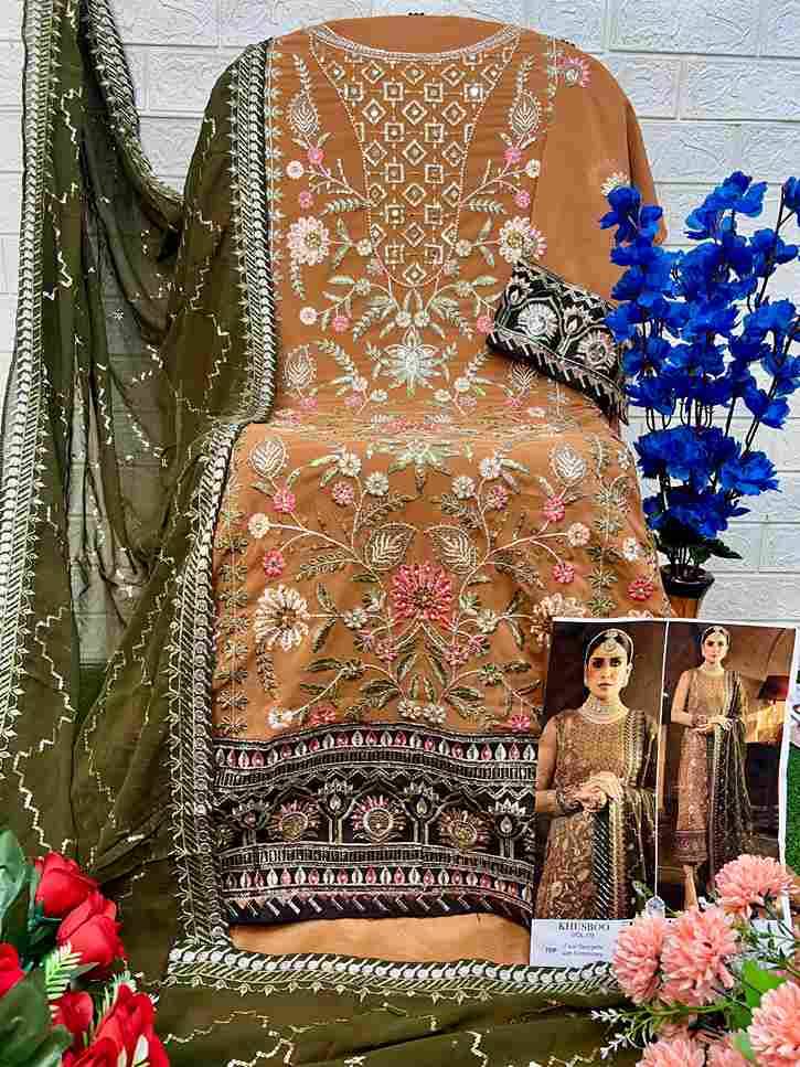 Khusboo Vol-9 By Zaha 10323 To 10325 Series Beautiful Pakistani Suits Colorful Stylish Fancy Casual Wear & Ethnic Wear Faux Georgette Embroidered Dresses At Wholesale Price