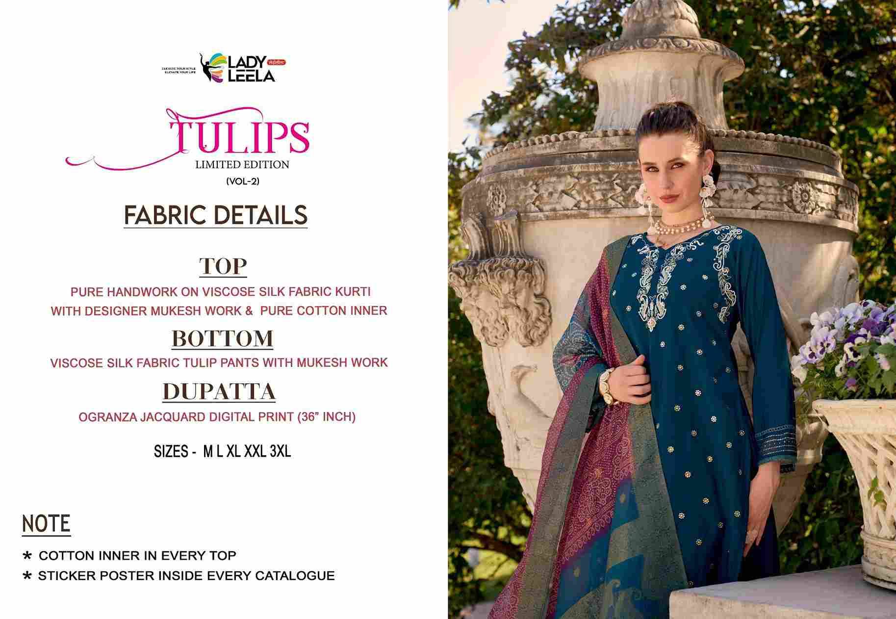 Tulips Vol-2 By Lady Leela 1281 To 1286 Series Beautiful Festive Suits Colorful Stylish Fancy Casual Wear & Ethnic Wear Viscose Silk Dresses At Wholesale Price