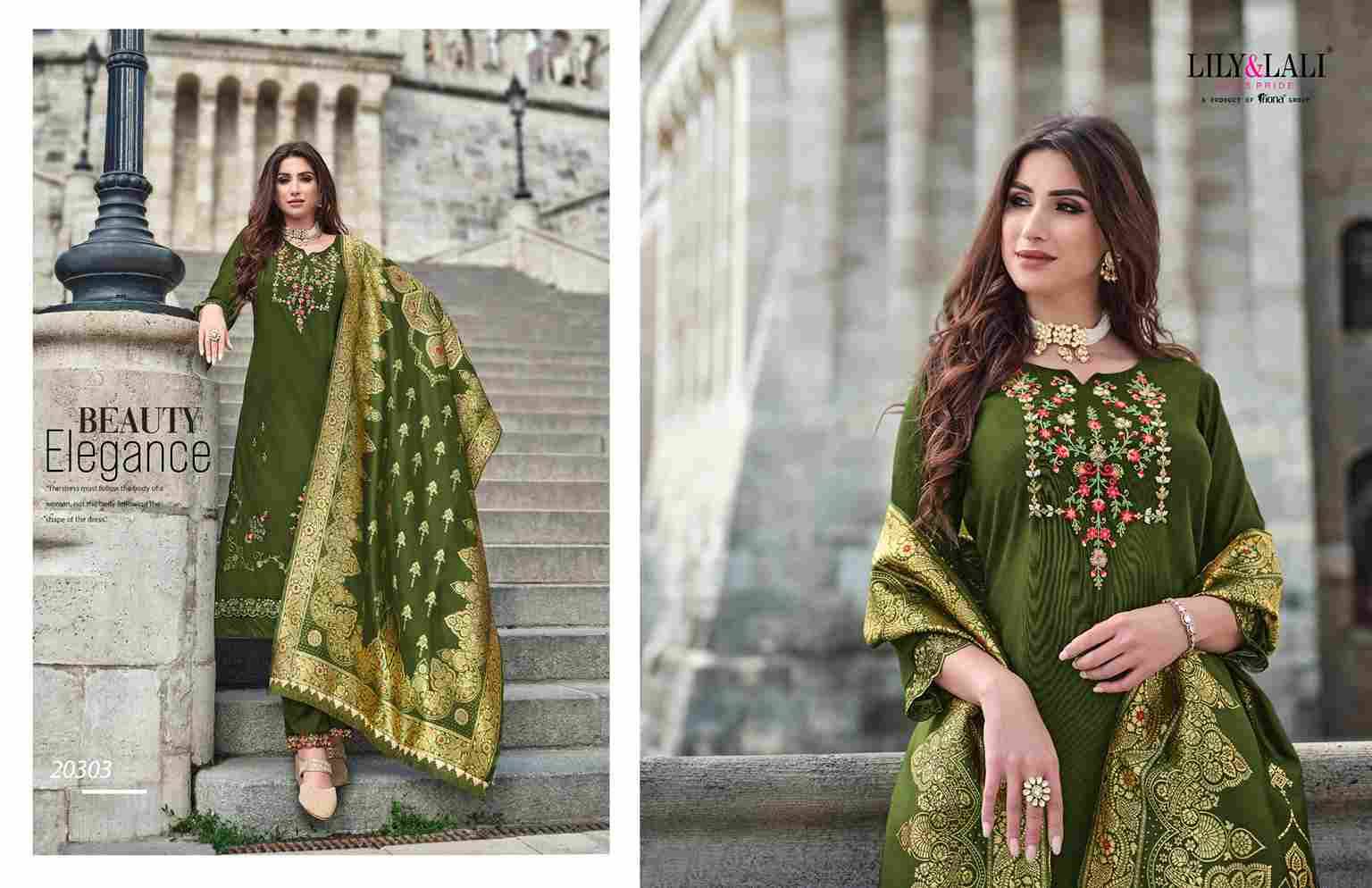 Hasmeena Vol-3 By Lady Leela 20301 To 20306 Series Beautiful Festive Suits Colorful Stylish Fancy Casual Wear & Ethnic Wear Viscose Organza Dresses At Wholesale Price