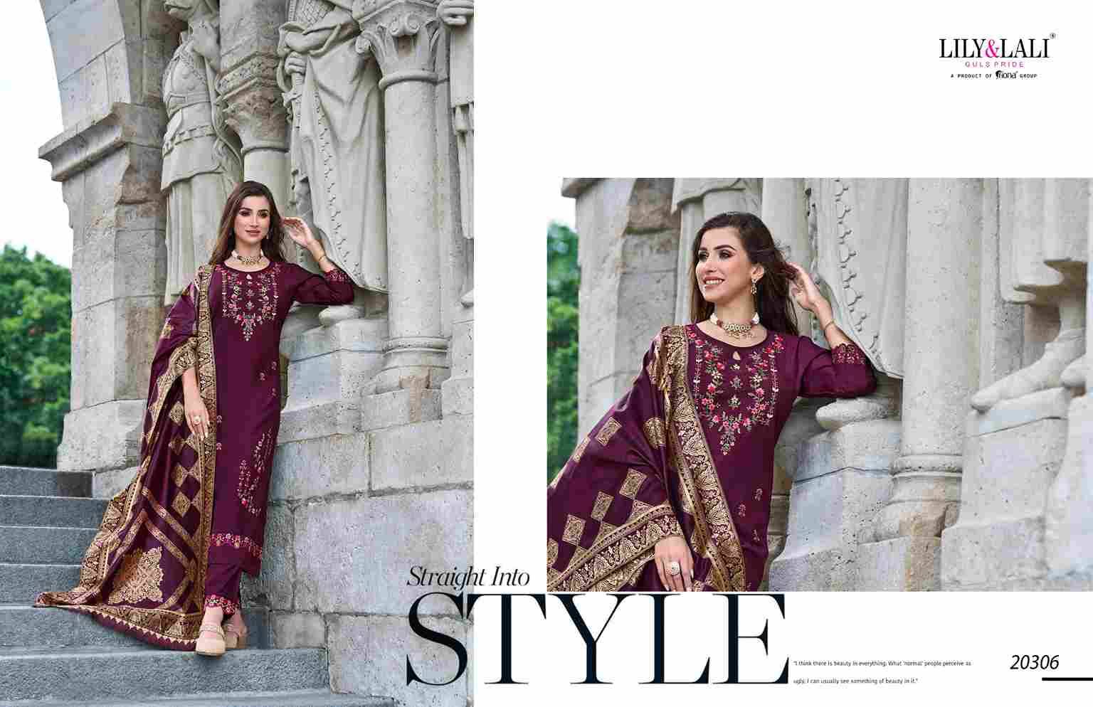 Hasmeena Vol-3 By Lady Leela 20301 To 20306 Series Beautiful Festive Suits Colorful Stylish Fancy Casual Wear & Ethnic Wear Viscose Organza Dresses At Wholesale Price