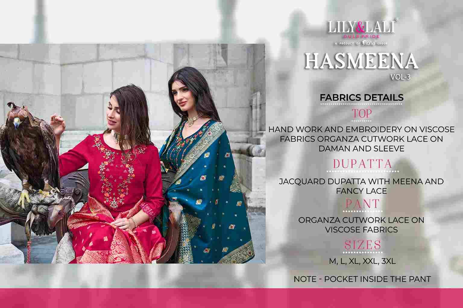 Hasmeena Vol-3 By Lady Leela 20301 To 20306 Series Beautiful Festive Suits Colorful Stylish Fancy Casual Wear & Ethnic Wear Viscose Organza Dresses At Wholesale Price