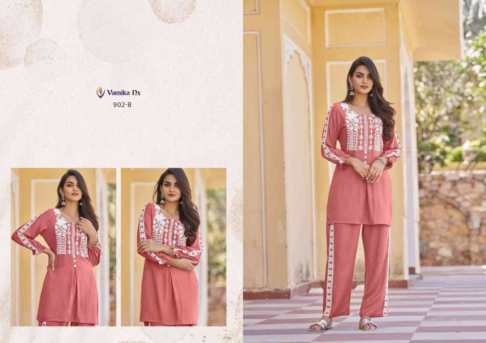 Vintage Platinum By Vamika 902-A To 902-E Series Designer Stylish Fancy Colorful Beautiful Party Wear & Ethnic Wear Collection Heavy Rayon Kurtis With Bottom At Wholesale Price