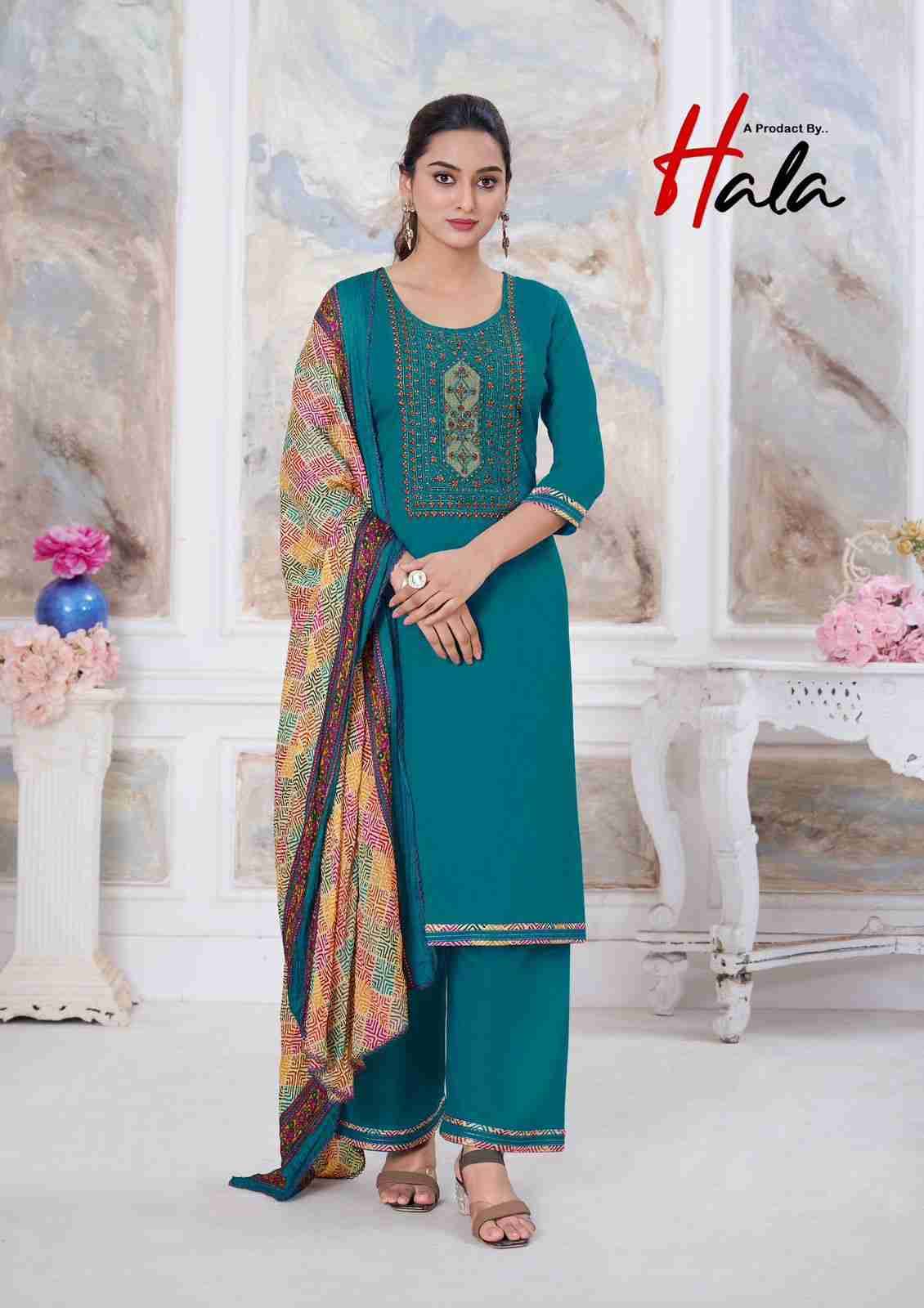 Nigaar Vol-1 By Hala 1001 To 1008 Series Beautiful Festive Suits Stylish Fancy Colorful Casual Wear & Ethnic Wear Pure Rayon Slub Dresses At Wholesale Price