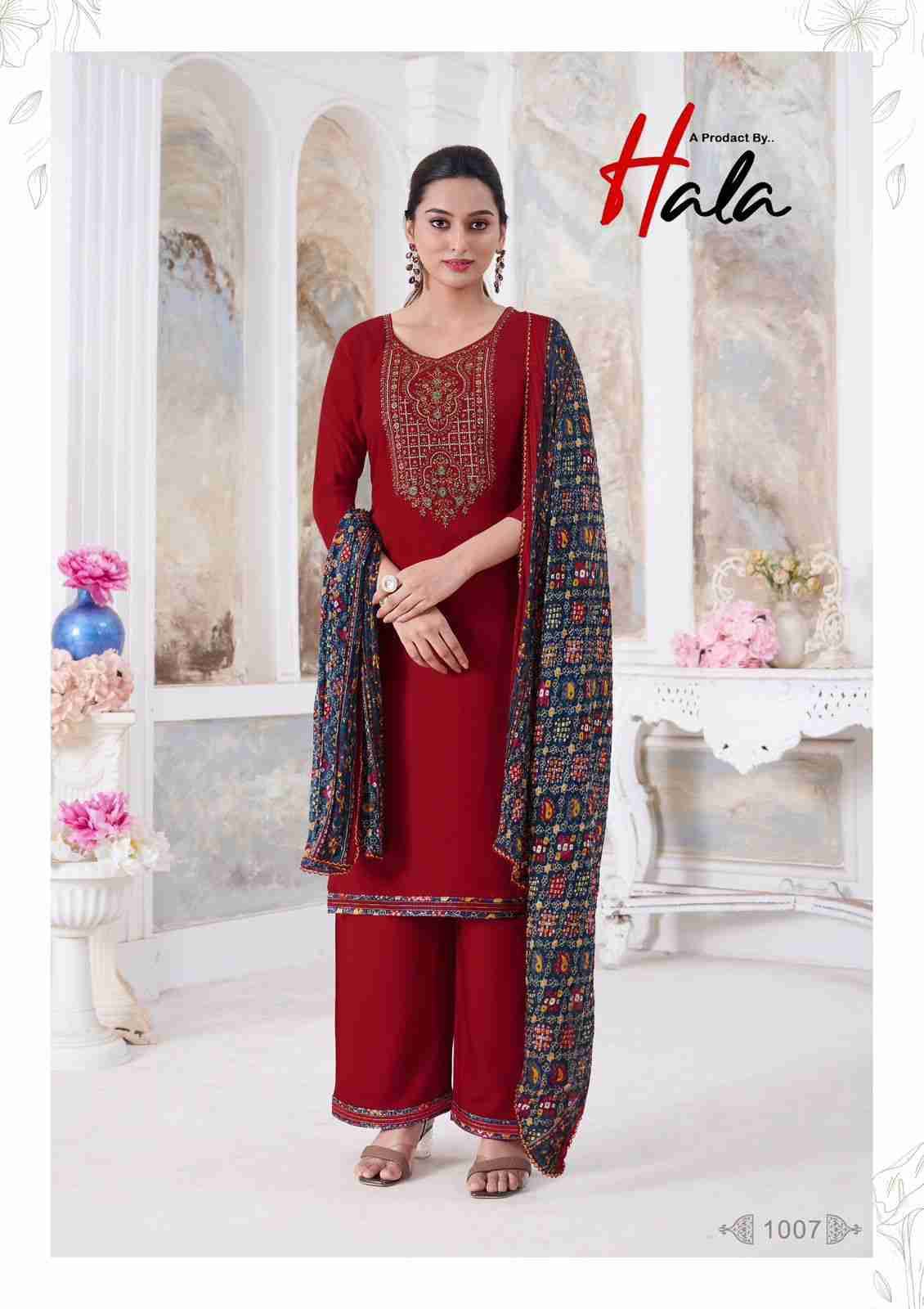 Nigaar Vol-1 By Hala 1001 To 1008 Series Beautiful Festive Suits Stylish Fancy Colorful Casual Wear & Ethnic Wear Pure Rayon Slub Dresses At Wholesale Price