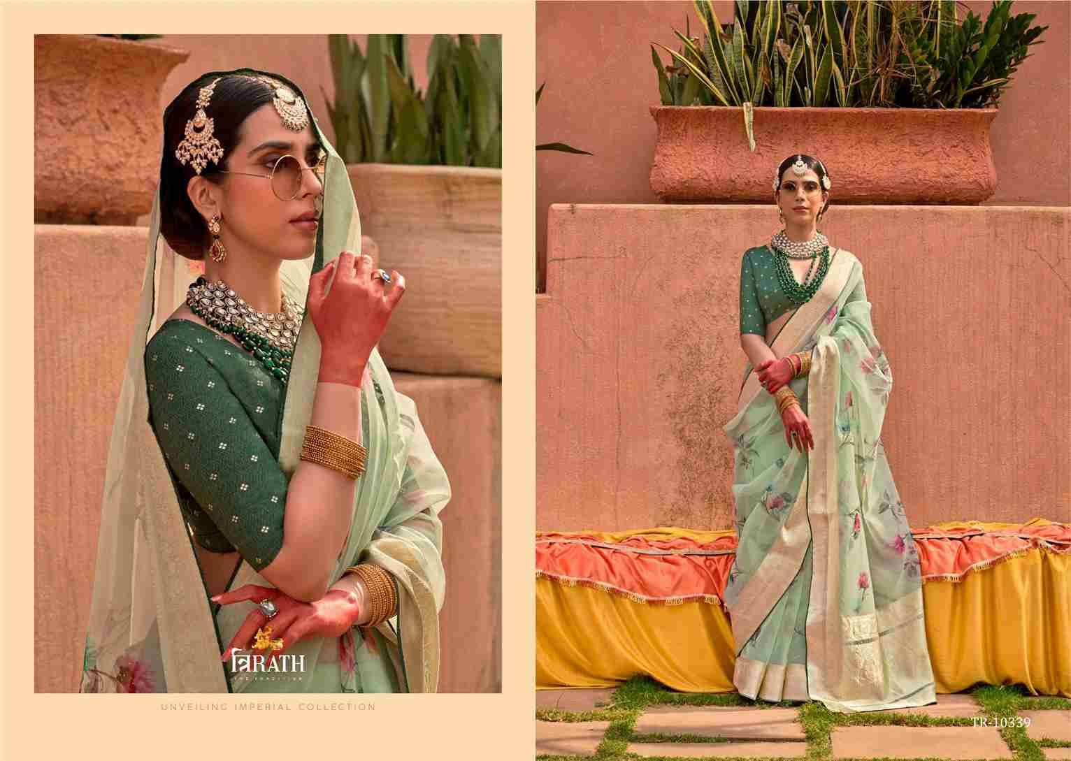 Geetanjali By Trirath 10339 To 10347 Series Indian Traditional Wear Collection Beautiful Stylish Fancy Colorful Party Wear & Occasional Wear Vichitra Silk Sarees At Wholesale Price