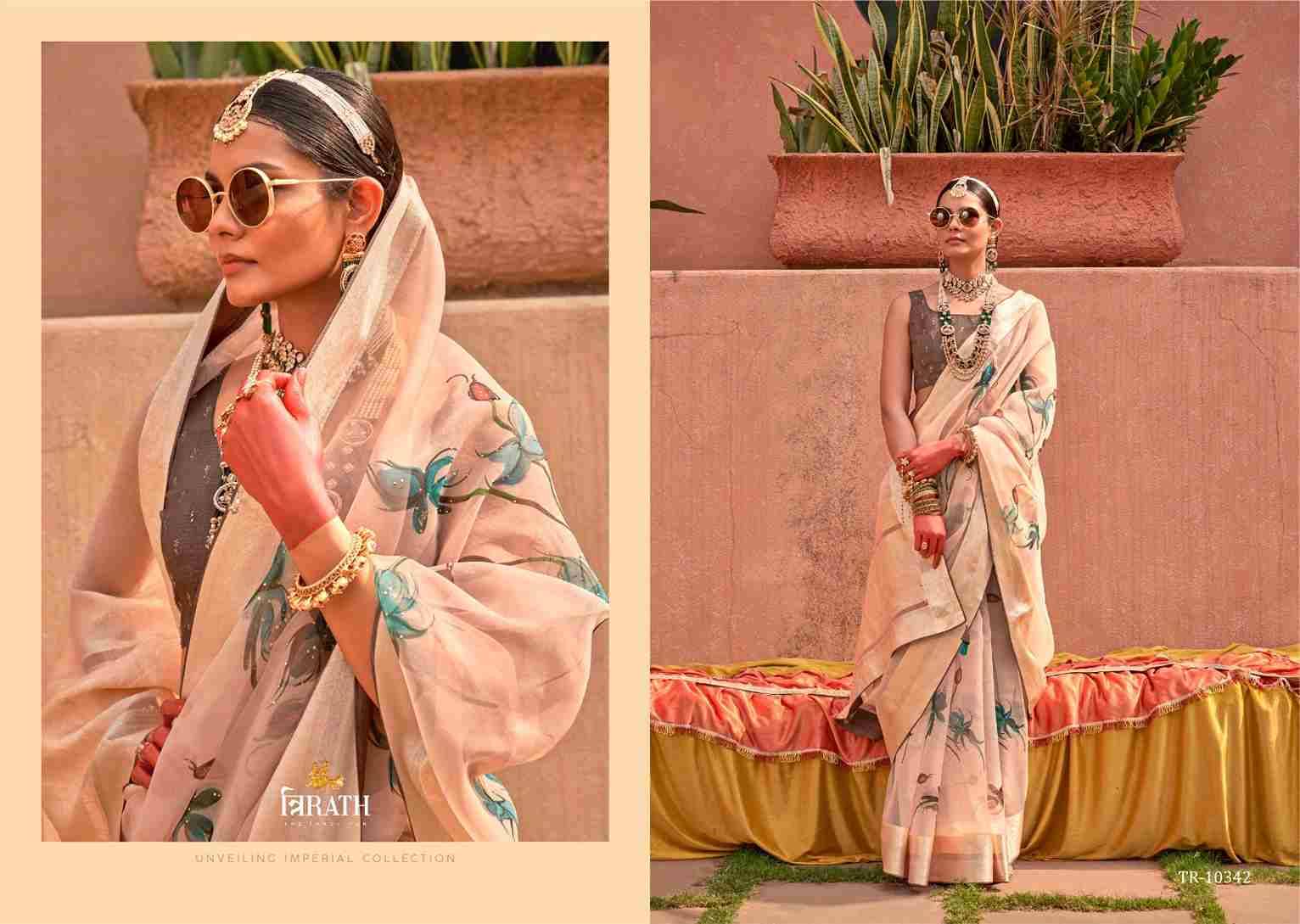 Geetanjali By Trirath 10339 To 10347 Series Indian Traditional Wear Collection Beautiful Stylish Fancy Colorful Party Wear & Occasional Wear Vichitra Silk Sarees At Wholesale Price