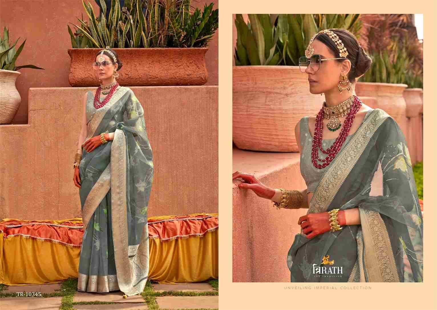 Geetanjali By Trirath 10339 To 10347 Series Indian Traditional Wear Collection Beautiful Stylish Fancy Colorful Party Wear & Occasional Wear Vichitra Silk Sarees At Wholesale Price