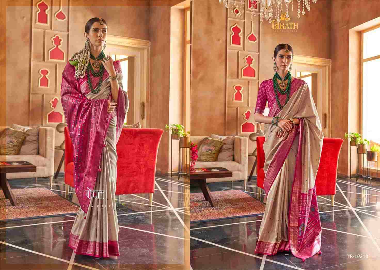 Hast Patola By Trirath 10309 To 10320 Series Indian Traditional Wear Collection Beautiful Stylish Fancy Colorful Party Wear & Occasional Wear Vichitra Silk Sarees At Wholesale Price