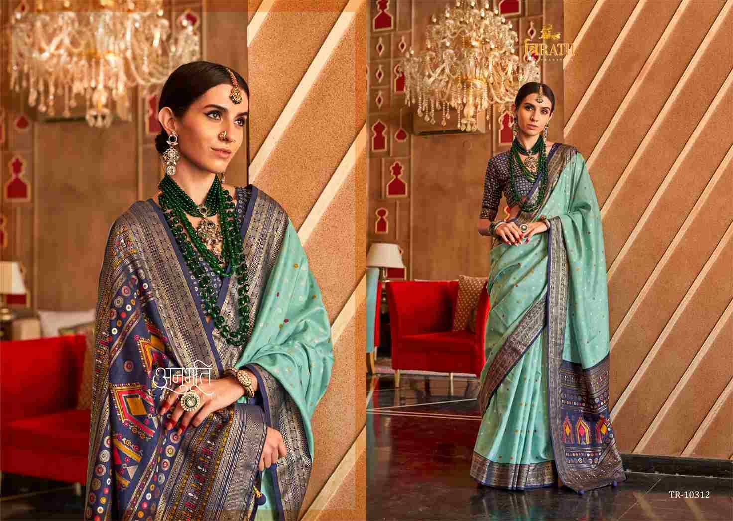 Hast Patola By Trirath 10309 To 10320 Series Indian Traditional Wear Collection Beautiful Stylish Fancy Colorful Party Wear & Occasional Wear Vichitra Silk Sarees At Wholesale Price