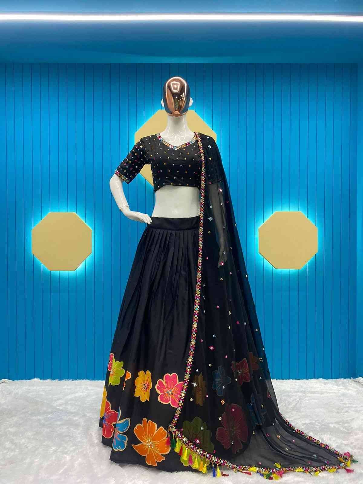 L-576 By Fashid Wholesale Navratri Wear Collection Beautiful Stylish Colorful Fancy Party Wear & Occasional Wear Pure Cotton Lehengas At Wholesale Price