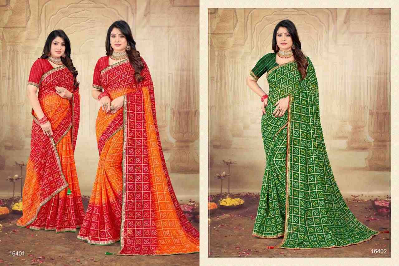 Surbhi By Jalnidhi 16401 To 16408 Series Indian Traditional Wear Collection Beautiful Stylish Fancy Colorful Party Wear & Occasional Wear Georgette Sarees At Wholesale Price