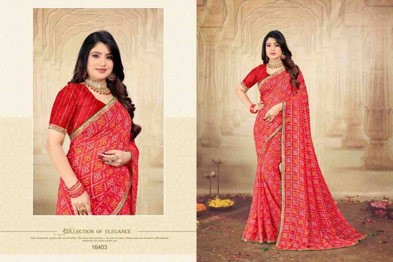 Surbhi By Jalnidhi 16401 To 16408 Series Indian Traditional Wear Collection Beautiful Stylish Fancy Colorful Party Wear & Occasional Wear Georgette Sarees At Wholesale Price