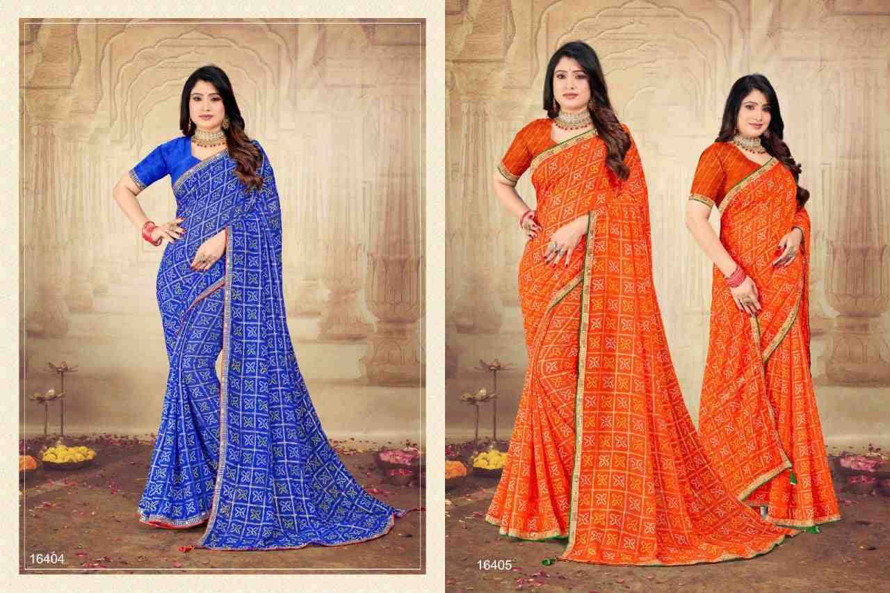 Surbhi By Jalnidhi 16401 To 16408 Series Indian Traditional Wear Collection Beautiful Stylish Fancy Colorful Party Wear & Occasional Wear Georgette Sarees At Wholesale Price