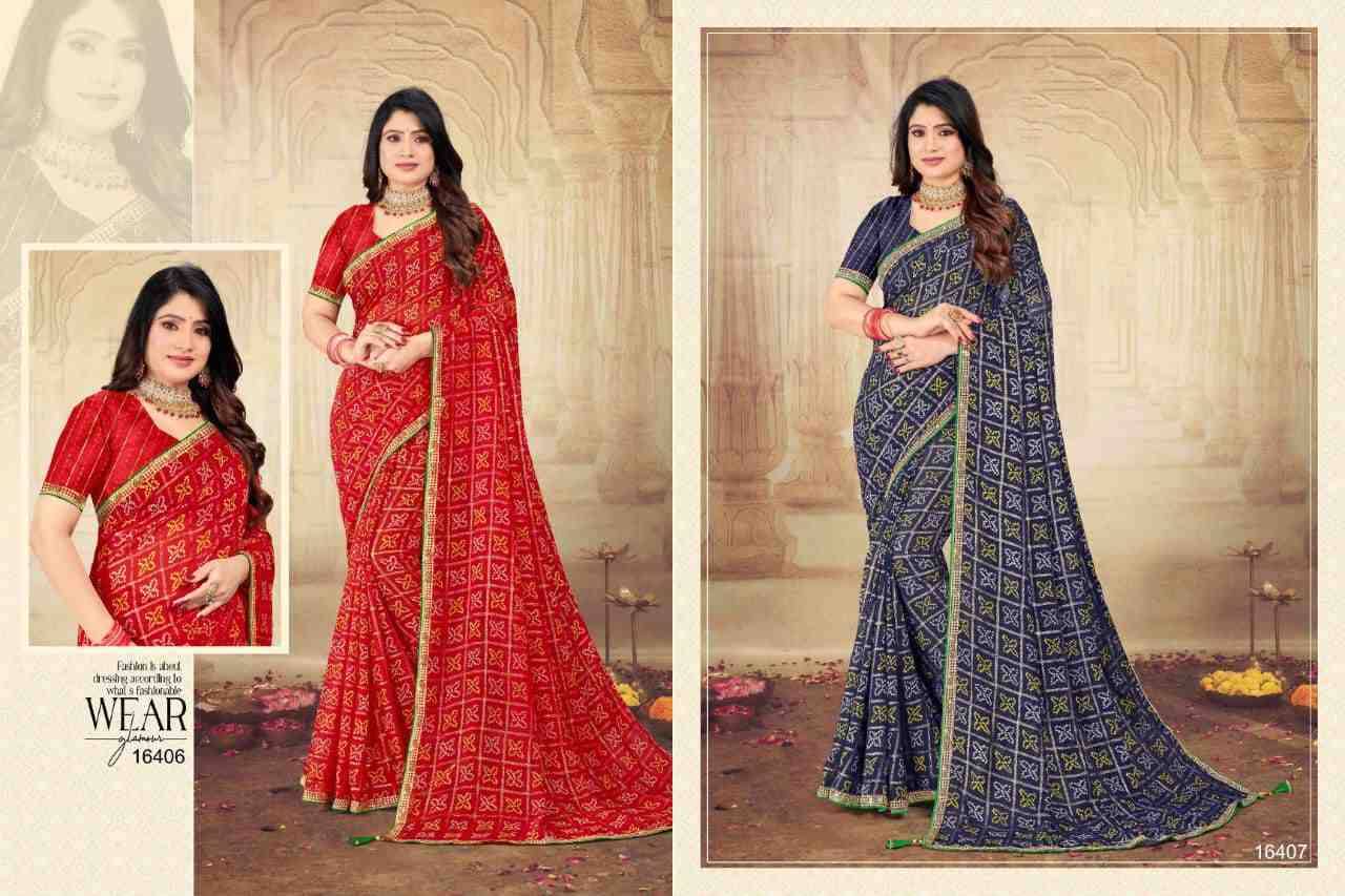 Surbhi By Jalnidhi 16401 To 16408 Series Indian Traditional Wear Collection Beautiful Stylish Fancy Colorful Party Wear & Occasional Wear Georgette Sarees At Wholesale Price