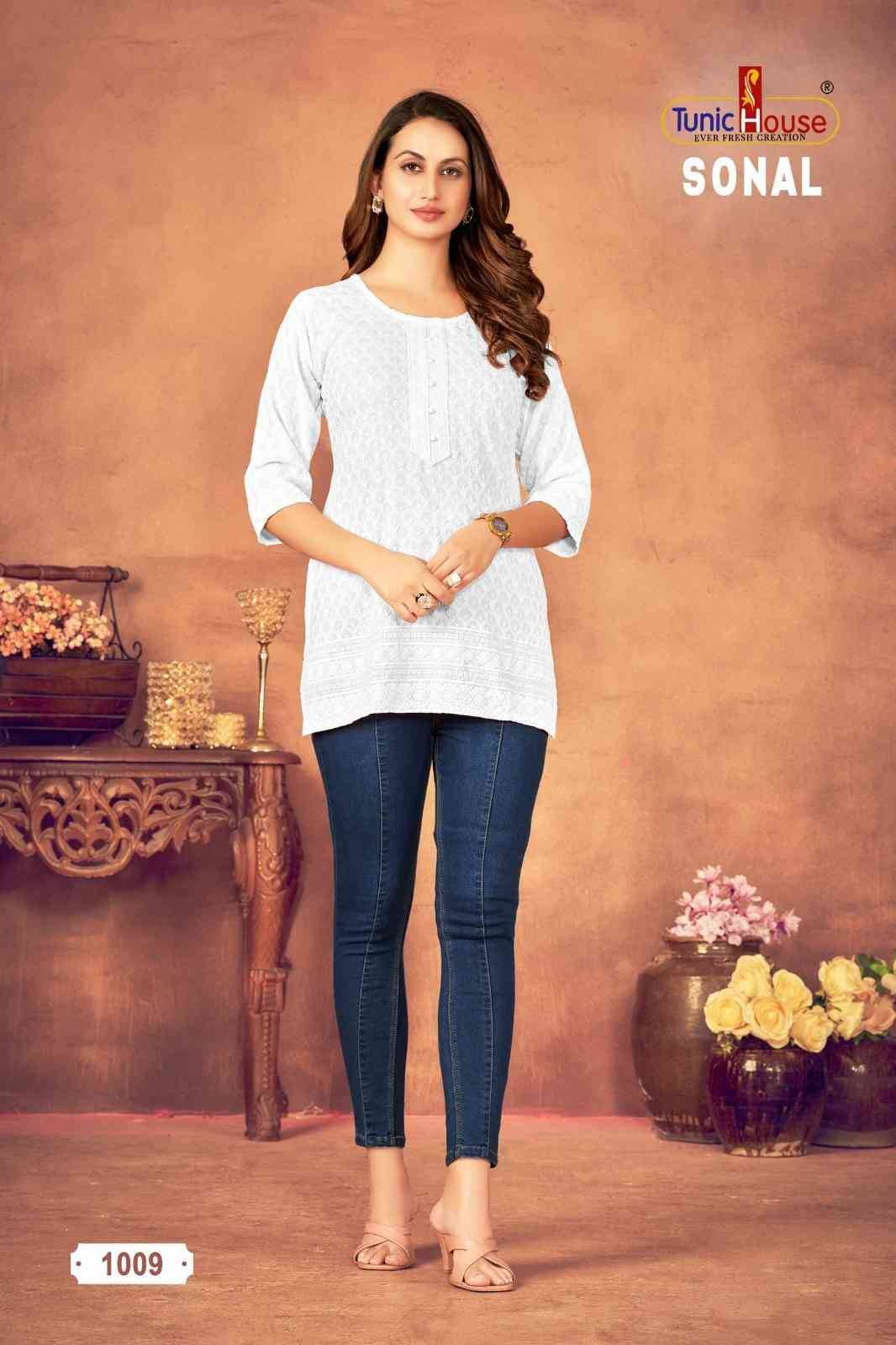 Sonal By Tunic House Designer Stylish Fancy Colorful Beautiful Party Wear & Ethnic Wear Collection Viscose Rayon With Work Tops At Wholesale Price