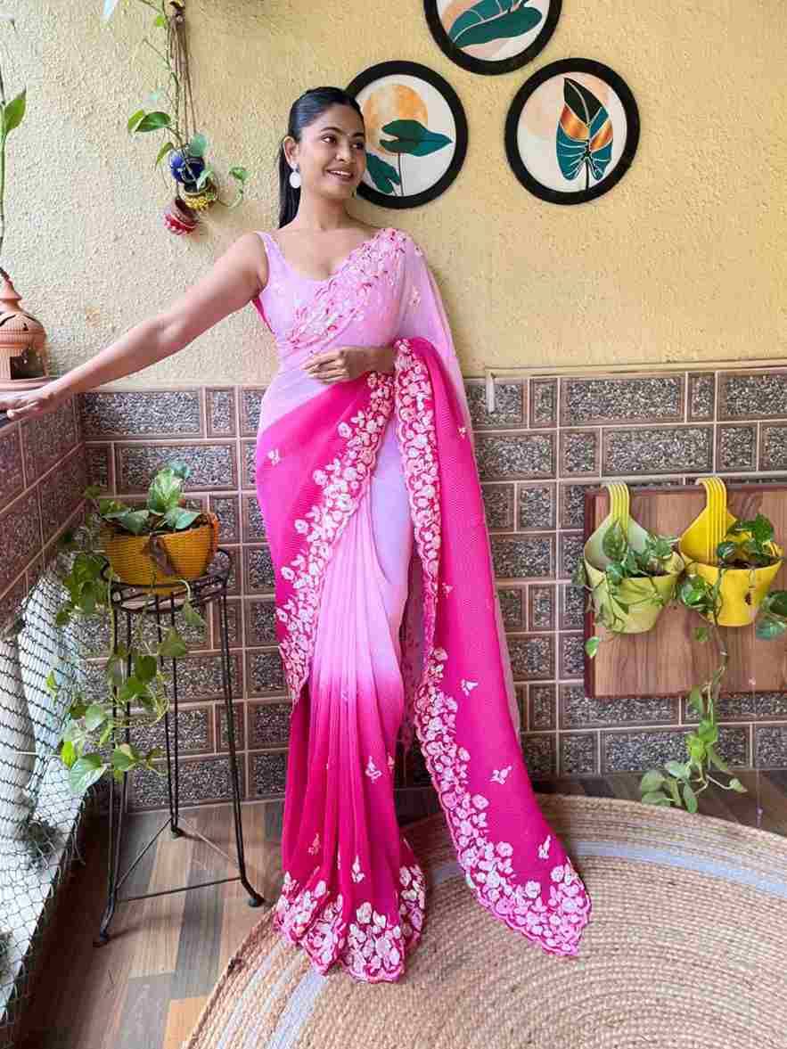 Shakti By Fashid Wholesale 01 To 03 Series Indian Traditional Wear Collection Beautiful Stylish Fancy Colorful Party Wear & Occasional Wear Soft Georgette Sarees At Wholesale Price