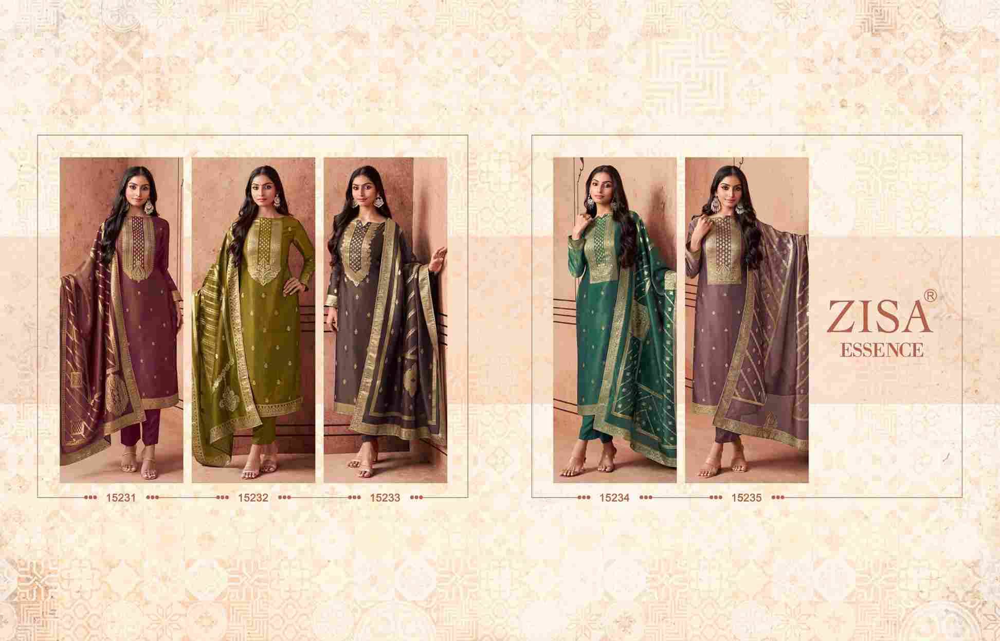 Essence By Zisa 15231 To 15235 Series Designer Festive Festive Suits Collection Beautiful Stylish Fancy Colorful Party Wear & Occasional Wear Silk Jacquard Dresses At Wholesale Price