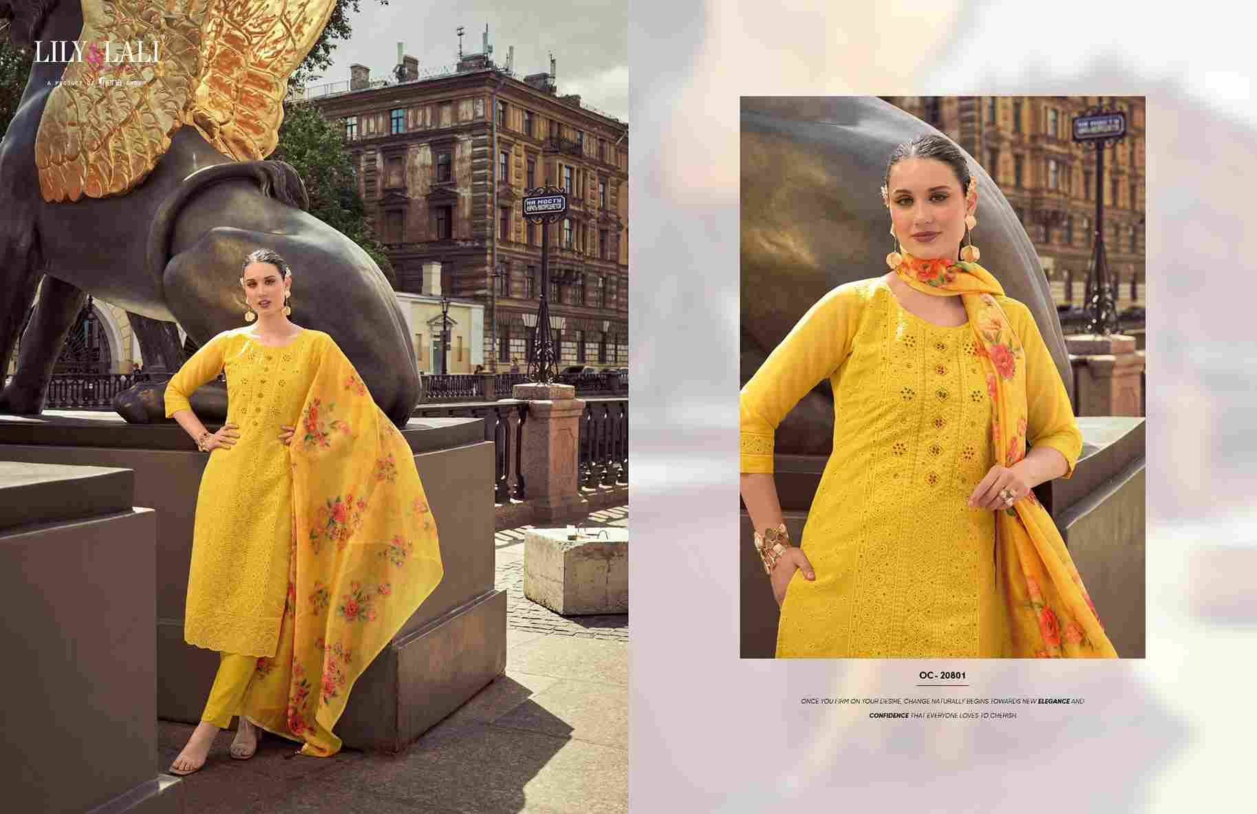 Organza Chikan Kari Vol-2 By Lily And Lali 20801 To 20806 Series Beautiful Festive Suits Colorful Stylish Fancy Casual Wear & Ethnic Wear Pure Organza Dresses At Wholesale Price