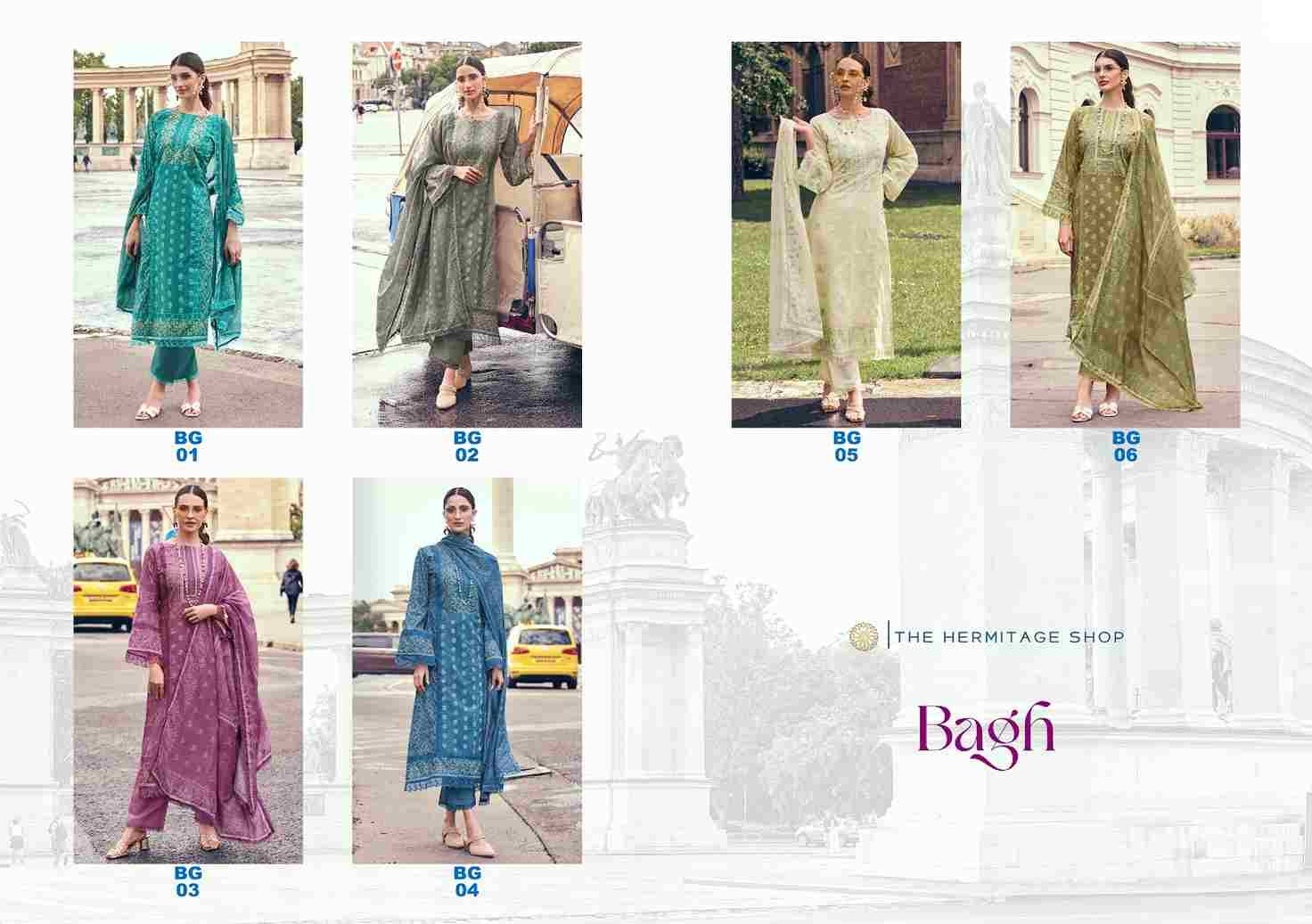 Bagh By The Hermitage Shop 01 To 06 Series Beautiful Festive Suits Colorful Stylish Fancy Casual Wear & Ethnic Wear Pure Lawn Cotton Dresses At Wholesale Price