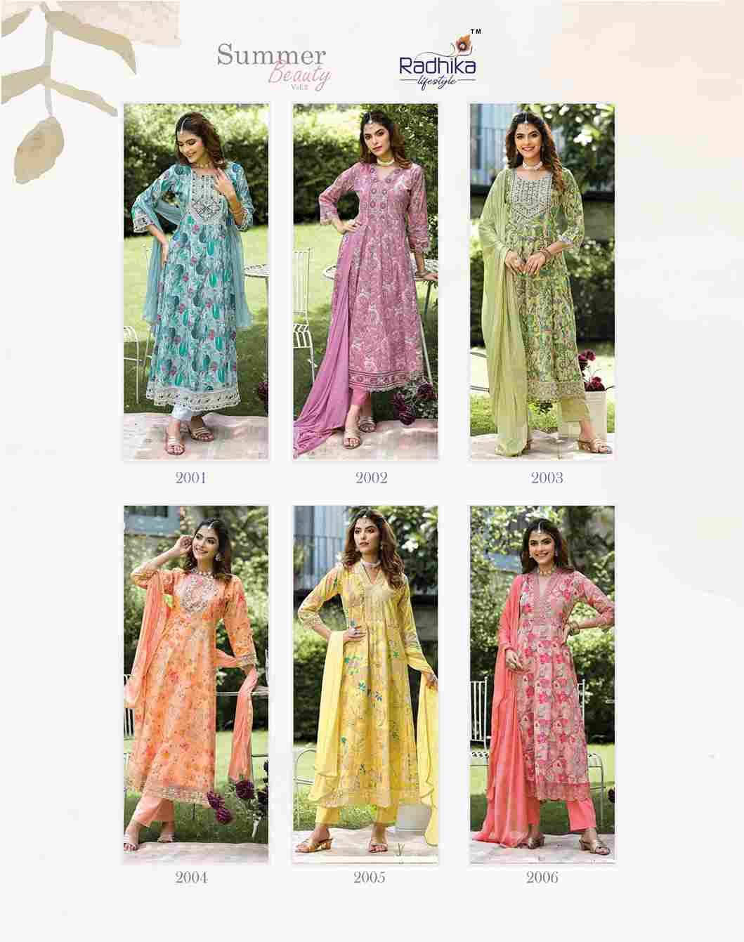 Summer Beauty Vol-2 By Radhika Lifestyle 2001 To 2006 Series Designer Festive Suits Beautiful Stylish Fancy Colorful Party Wear & Occasional Wear Cotton Print Dresses At Wholesale Price