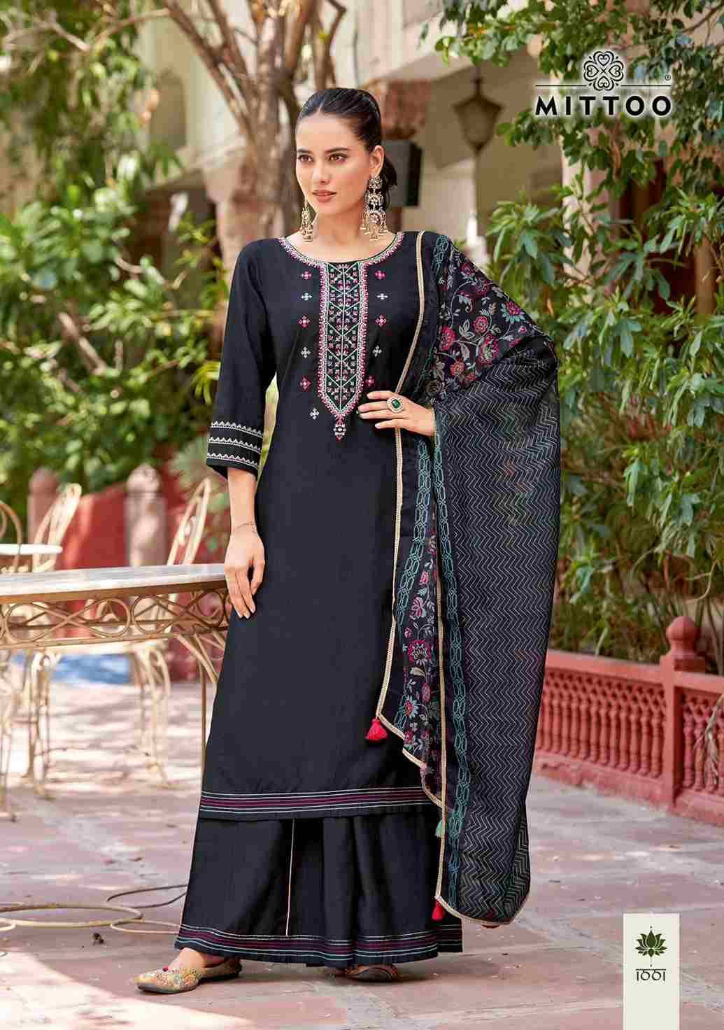 Vaidehi By Mittoo 1001 To 1006 Series Beautiful Festive Suits Colorful Stylish Fancy Casual Wear & Ethnic Wear Pure Rayon Dresses At Wholesale Price