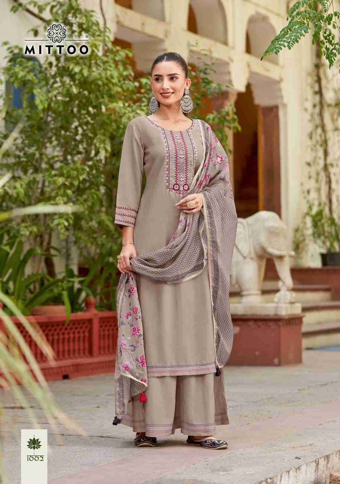 Vaidehi By Mittoo 1001 To 1006 Series Beautiful Festive Suits Colorful Stylish Fancy Casual Wear & Ethnic Wear Pure Rayon Dresses At Wholesale Price