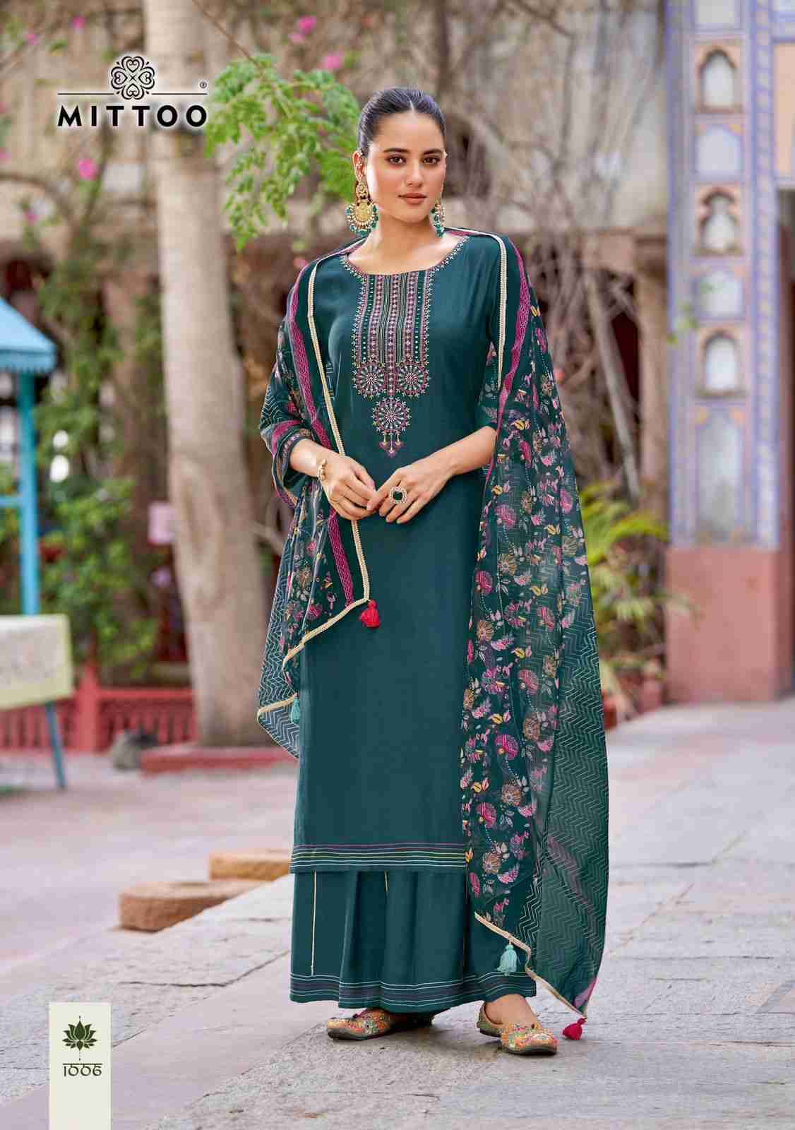 Vaidehi By Mittoo 1001 To 1006 Series Beautiful Festive Suits Colorful Stylish Fancy Casual Wear & Ethnic Wear Pure Rayon Dresses At Wholesale Price