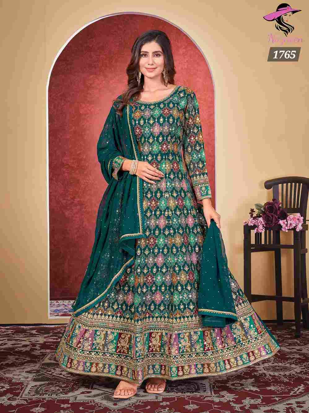 Ibtida By Nazneen 1764 To 1765 Series Designer Stylish Fancy Colorful Beautiful Party Wear & Ethnic Wear Collection Georgette Gown With Bottom At Wholesale Price