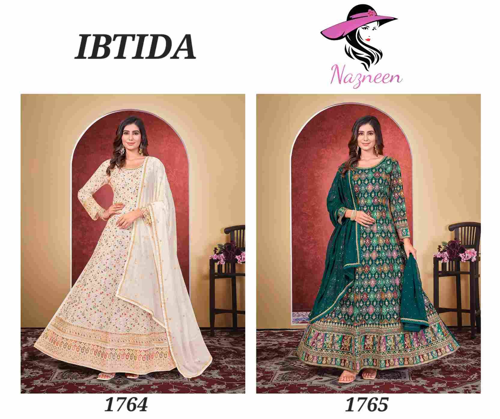 Ibtida By Nazneen 1764 To 1765 Series Designer Stylish Fancy Colorful Beautiful Party Wear & Ethnic Wear Collection Georgette Gown With Bottom At Wholesale Price